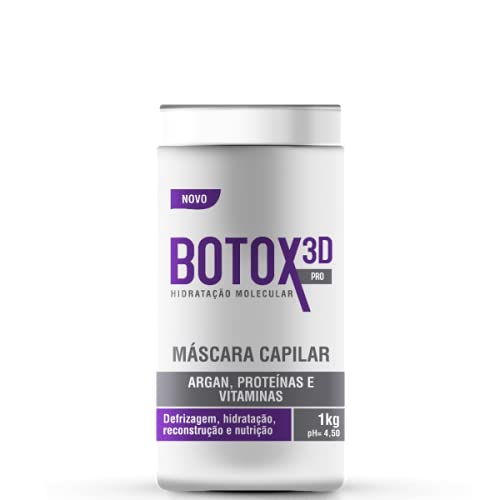 NS3 Brasil Cosmetics Botox 3D Pro Hair Mask Treatment 35.3oz - Deep Conditioning for Frizz Control, Volume Reduction & Extreme Shine | Purple Hair Botox Mask for Smooth, Wavy Hair | Perfect for Damaged, Dry or Chemically Treated Hair at Home Salon Treatments
