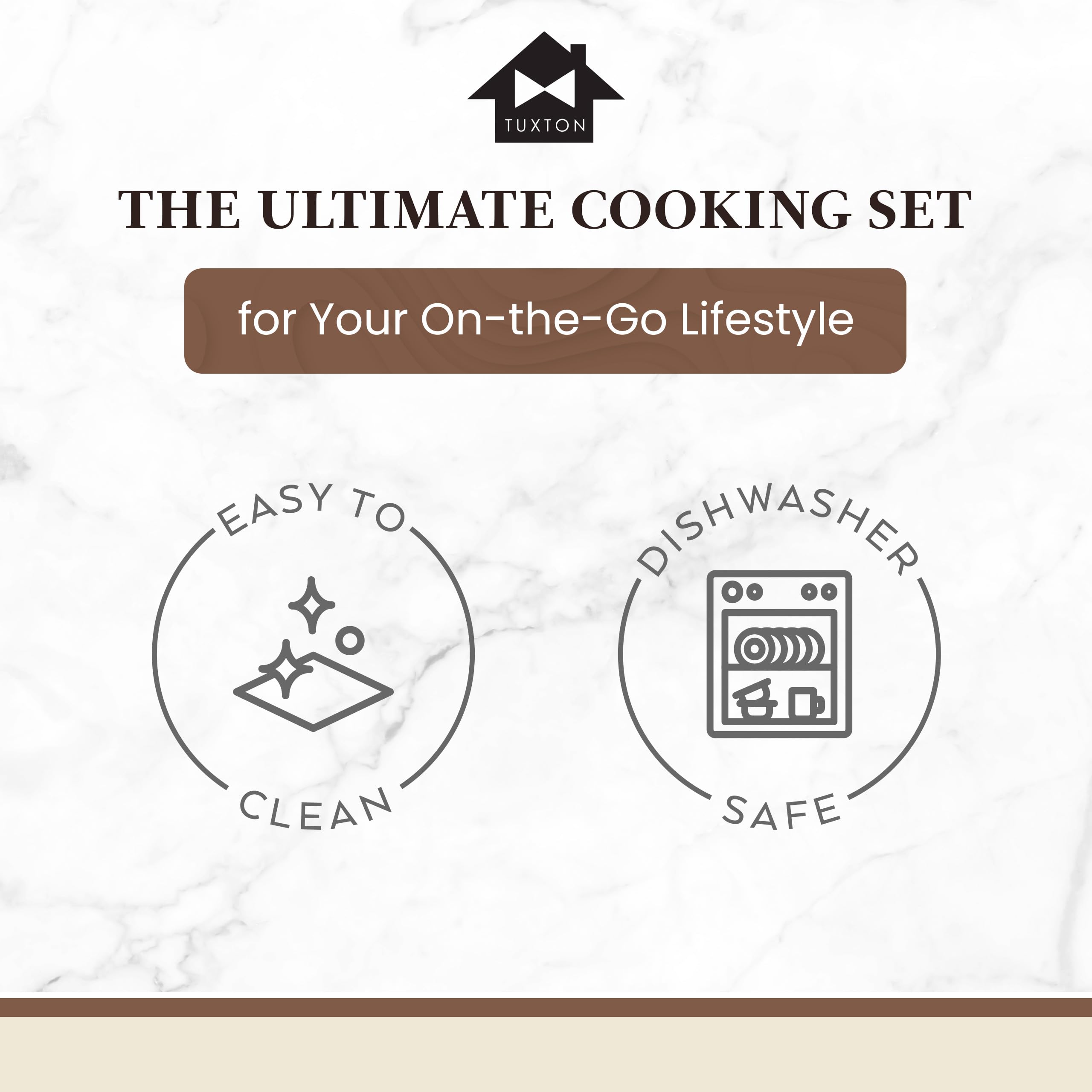 Non Stick Frying Pan Set - 2-Piece Stainless Steel Cookware with Ceramic Coating (8
