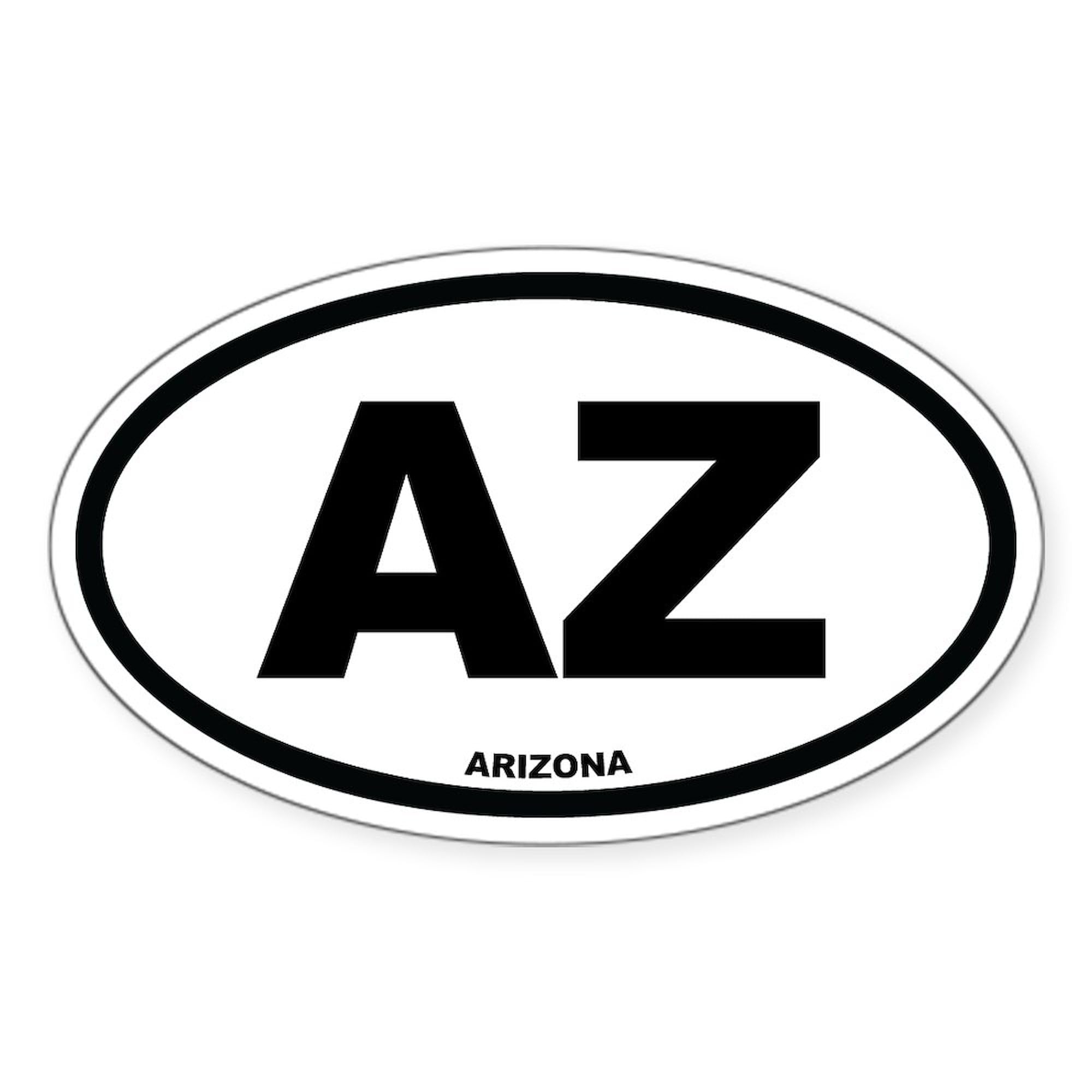 Arizona AZ Euro Oval Car Bumper Sticker - Durable Vinyl Decal for Cars, Laptops & Windows | Perfect for State Pride, Travel Gifts & Outdoor Adventures