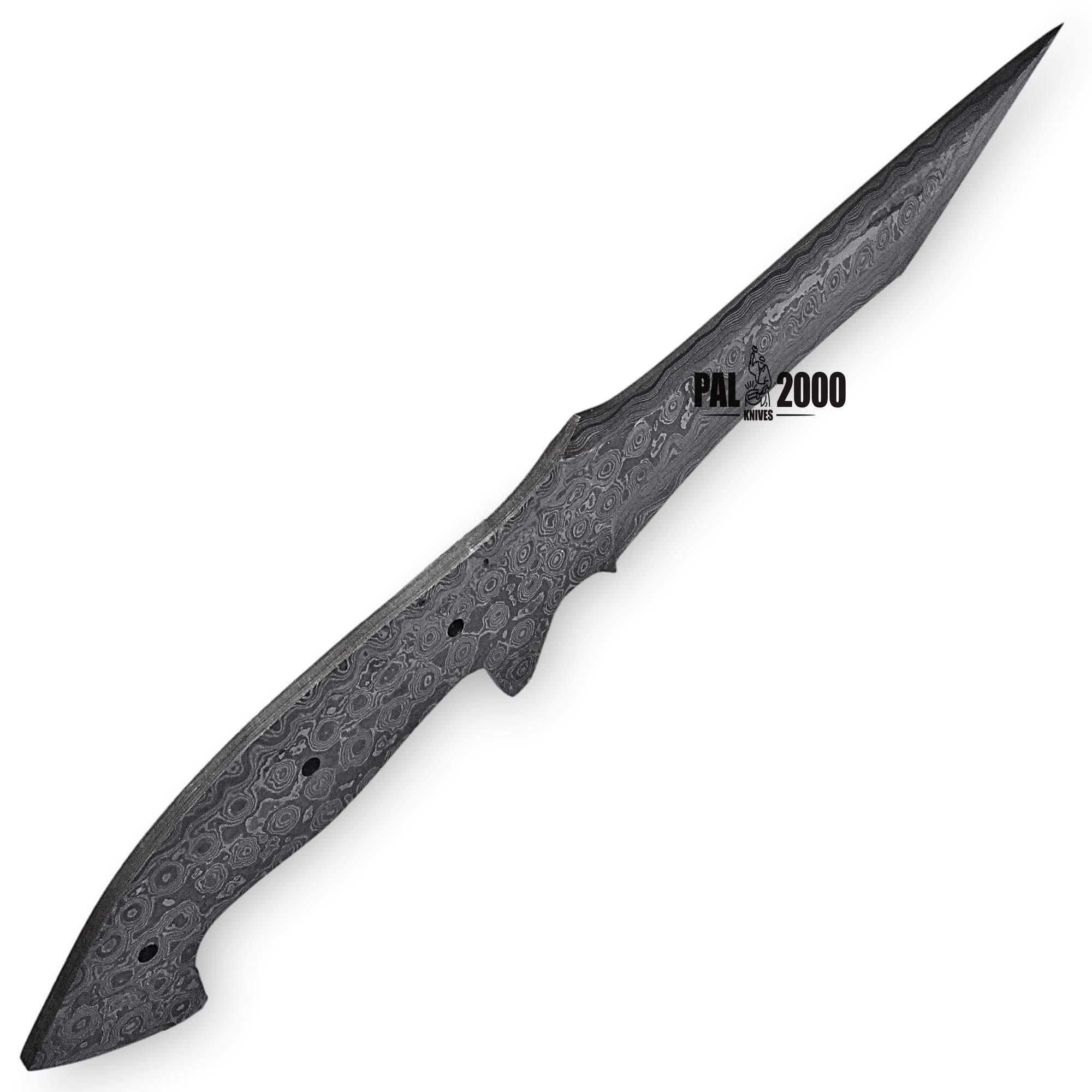 Custom Handmade Damascus Steel Hunting Knife Blank Blade - PAL 2000 SMMM 9888 for Knife Making | Perfect for Outdoor Survival, Bushcraft & DIY Projects