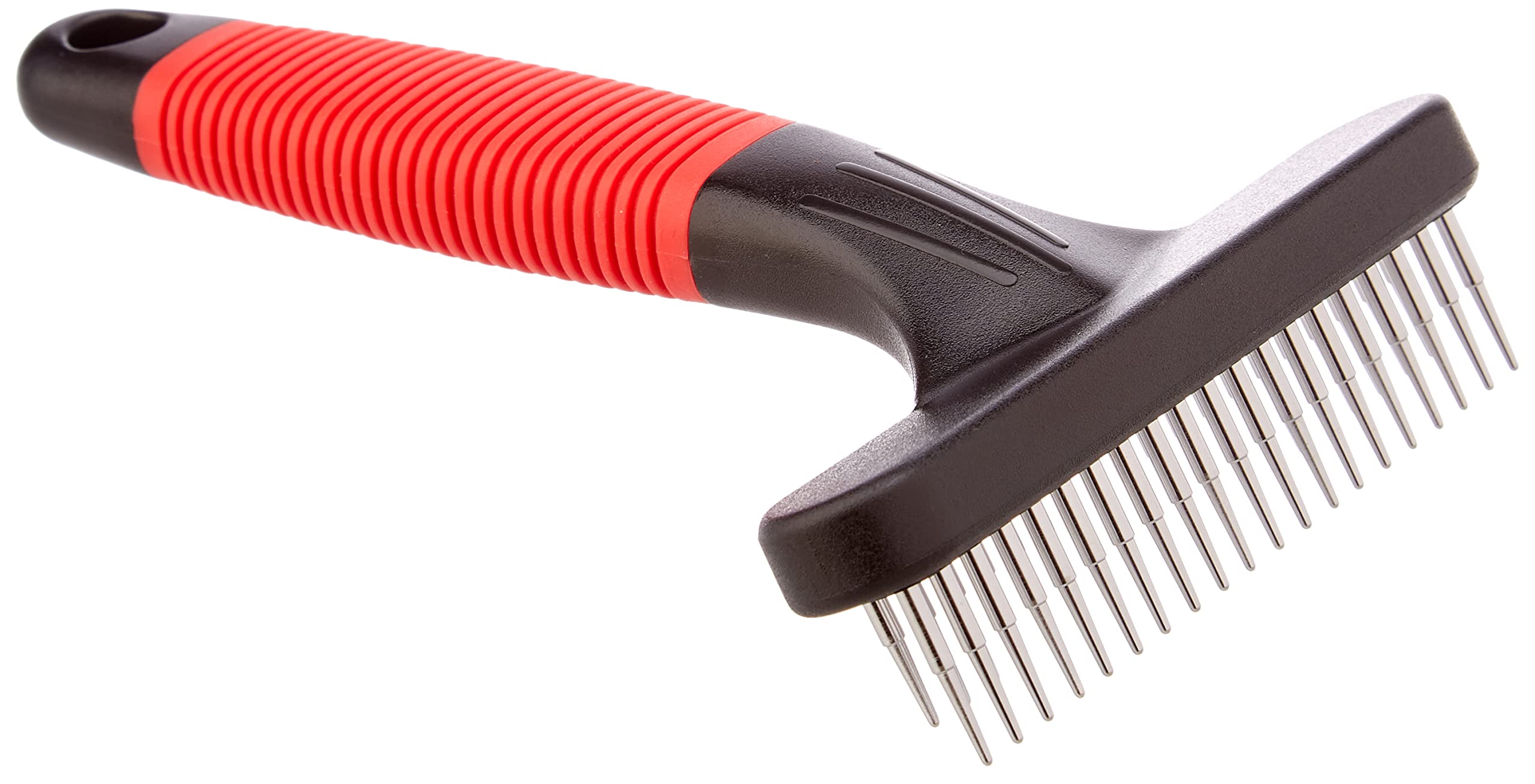 Ferplast GRO 5874 Dog Rake Comb - Double Row Rotating Teeth for Medium & Long Haired Pets - 11 x 3 x 15.5 cm - Perfect for Grooming, Detangling & Shedding Control at Home or Professional Salons