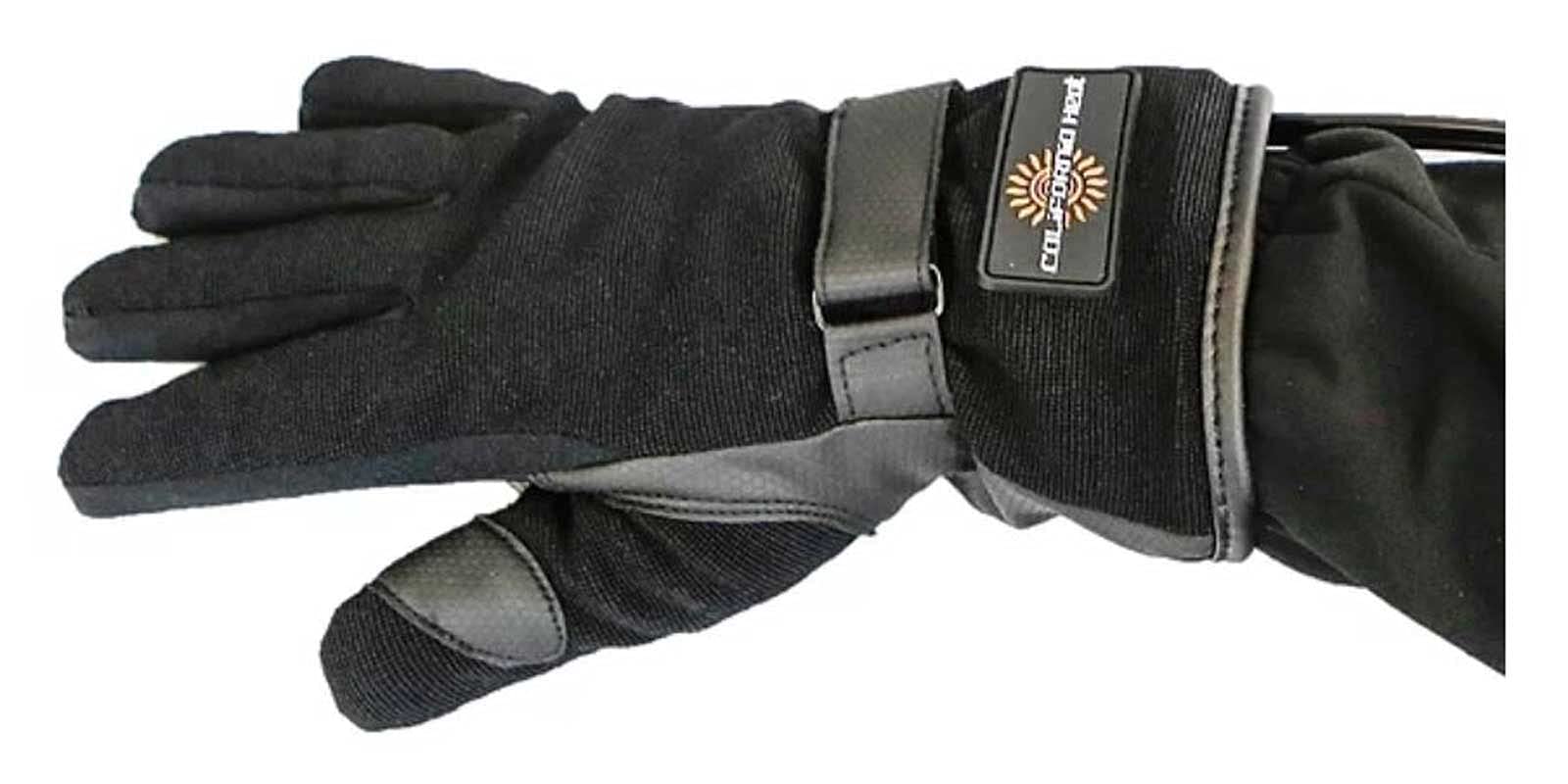 California Heat 12V Sportflexx Heated Gloves for Men & Women - Large Size, Black - Winter Motorcycle Riding, Skiing, Snowboarding & Outdoor Activities