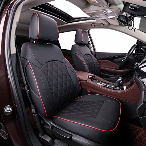 Leather (Black with Red Piping)