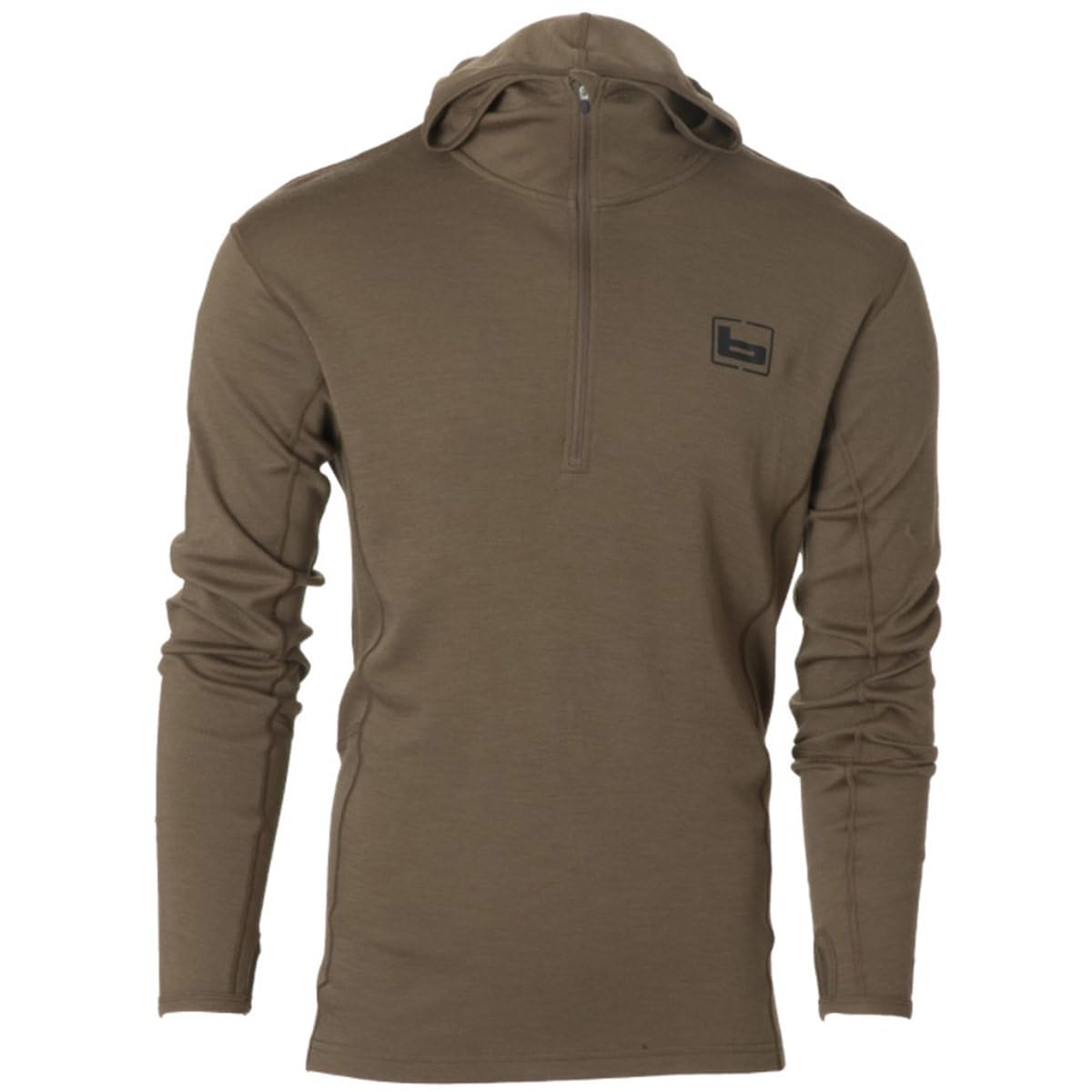 Premium Banded Base Wool Hoodie - Mid Weight, Chocolate Brown - XL Size for Men & Women | Cozy Winter Wear, Outdoor Hiking & Casual Street Style