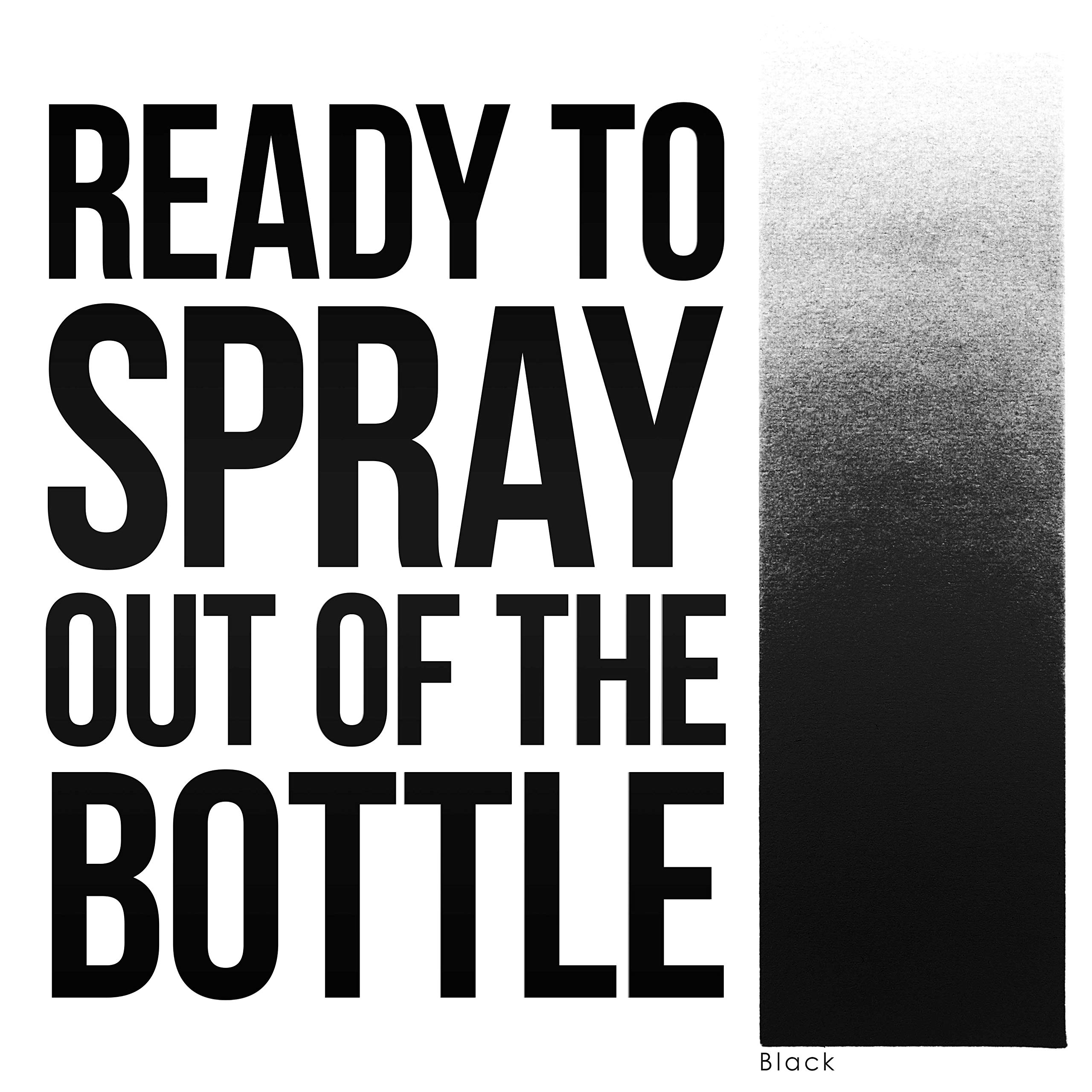 8-Oz Black Water-Based Airbrush Body Paint - Custom Face & Body Art for Halloween, Cosplay & Special Effects Makeup
