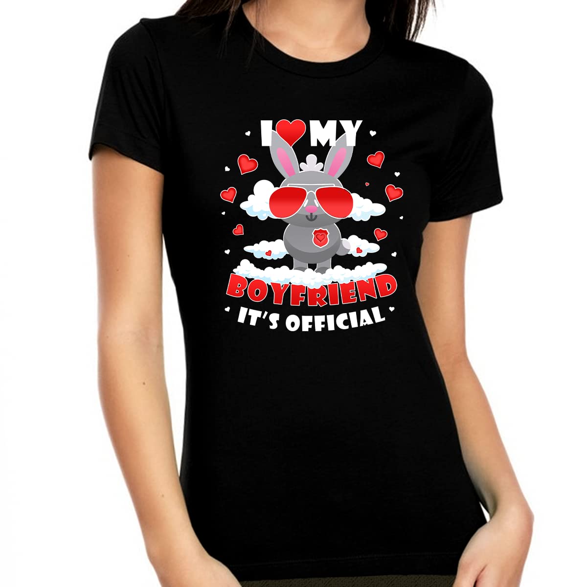 Valentine's Day Shirt for Her - I Love My Boyfriend Tee | Romantic Gift
