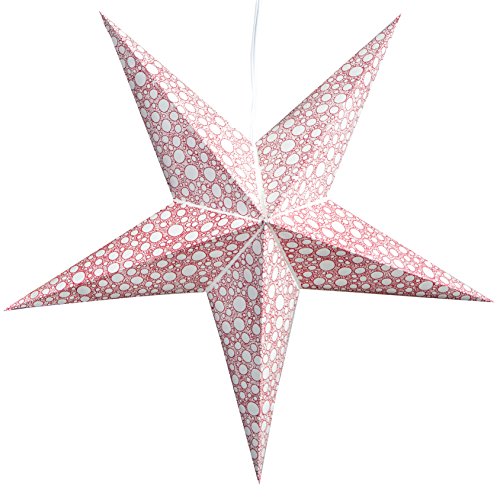 Fizz Paper Star Lantern with 12 Foot Power Cord Included
