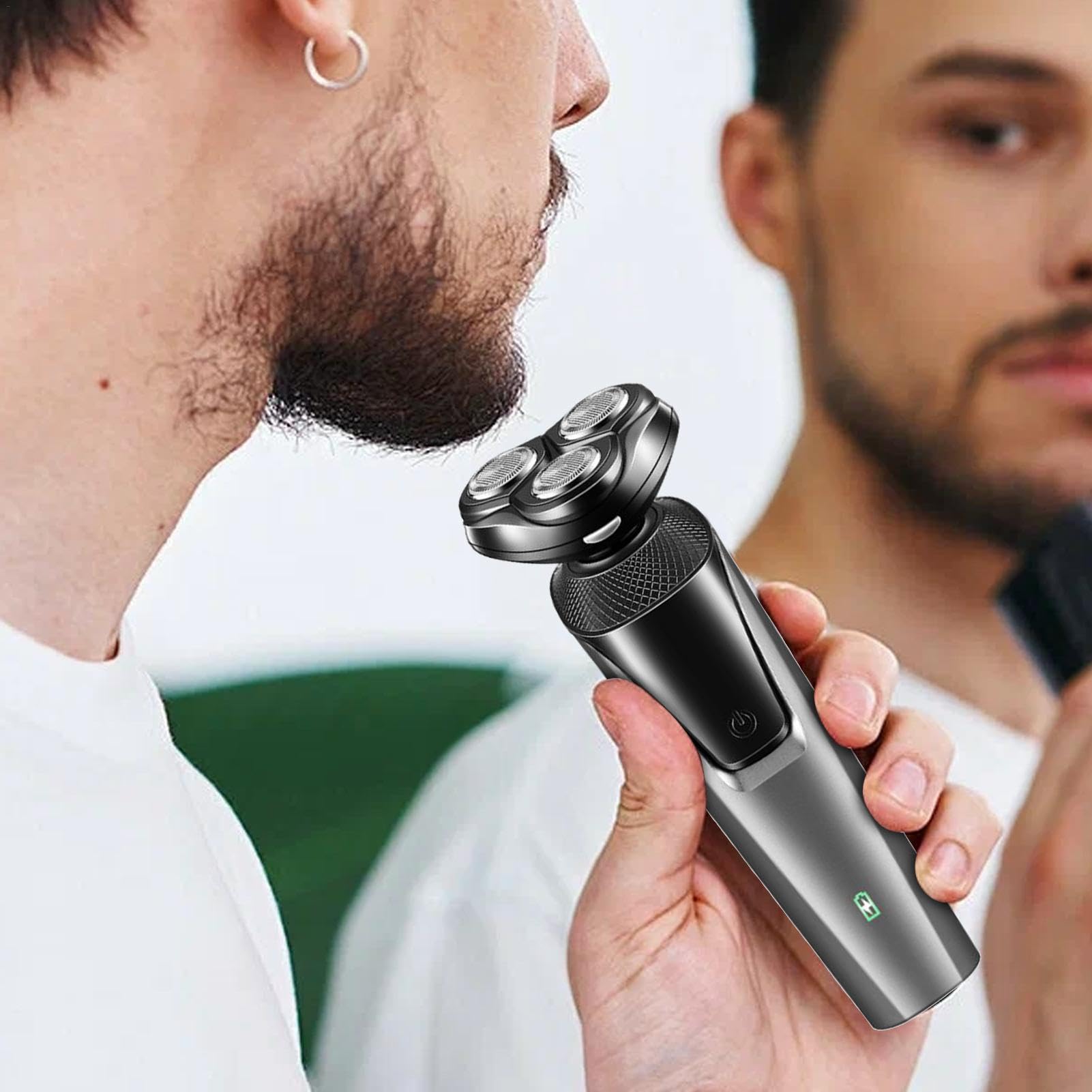 Premium Electric Razor for Men - USB Rechargeable Wet/Dry Shaver with Detachable Head & Travel Case - Perfect for Home, Travel & Gym Use - Waterproof Beard Trimmer for Smooth Shaving Anywhere