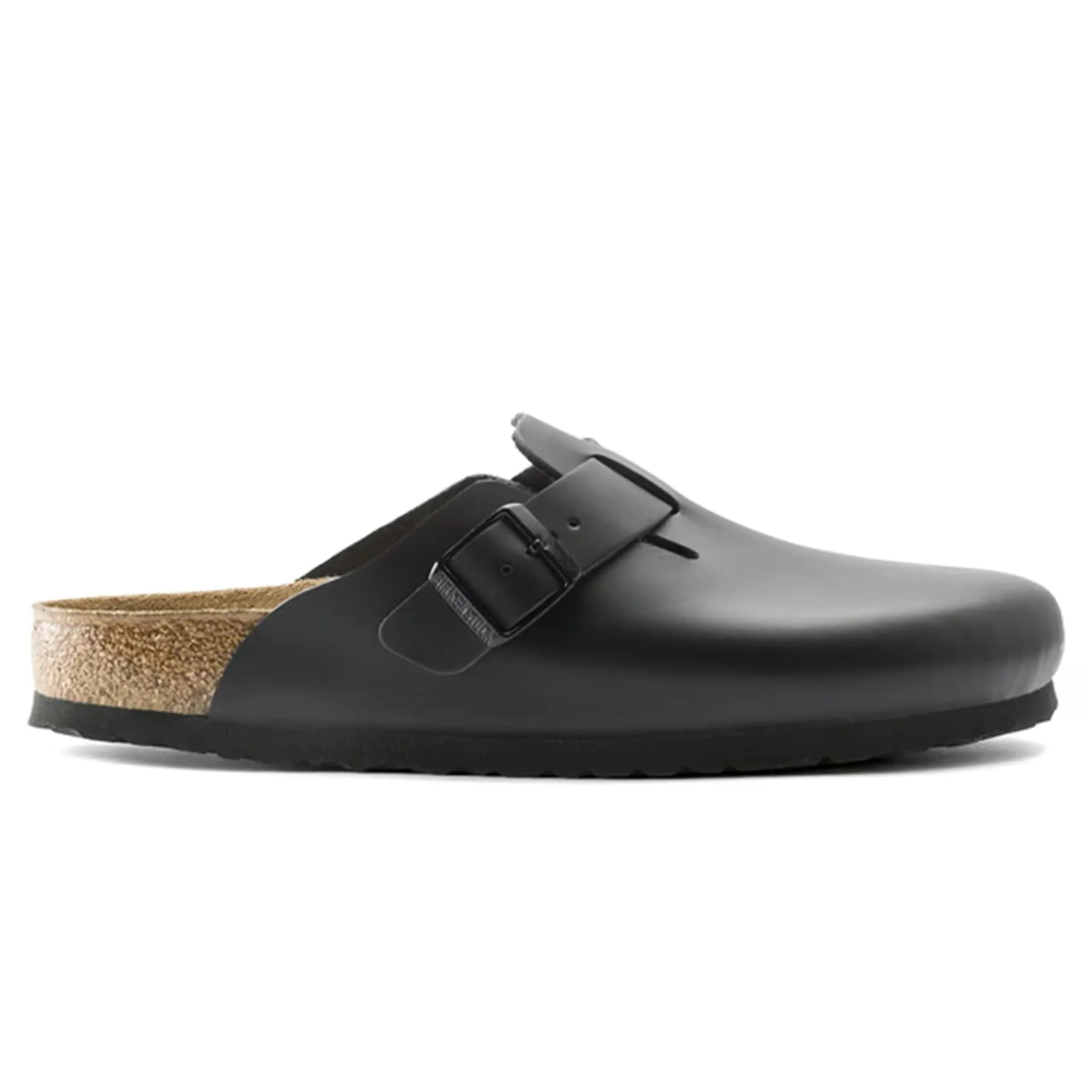 Birkenstock Boston Leather Sandals for Men & Women - Comfortable Black Clogs with Soft Footbed | Perfect for Casual Wear, Home & Office