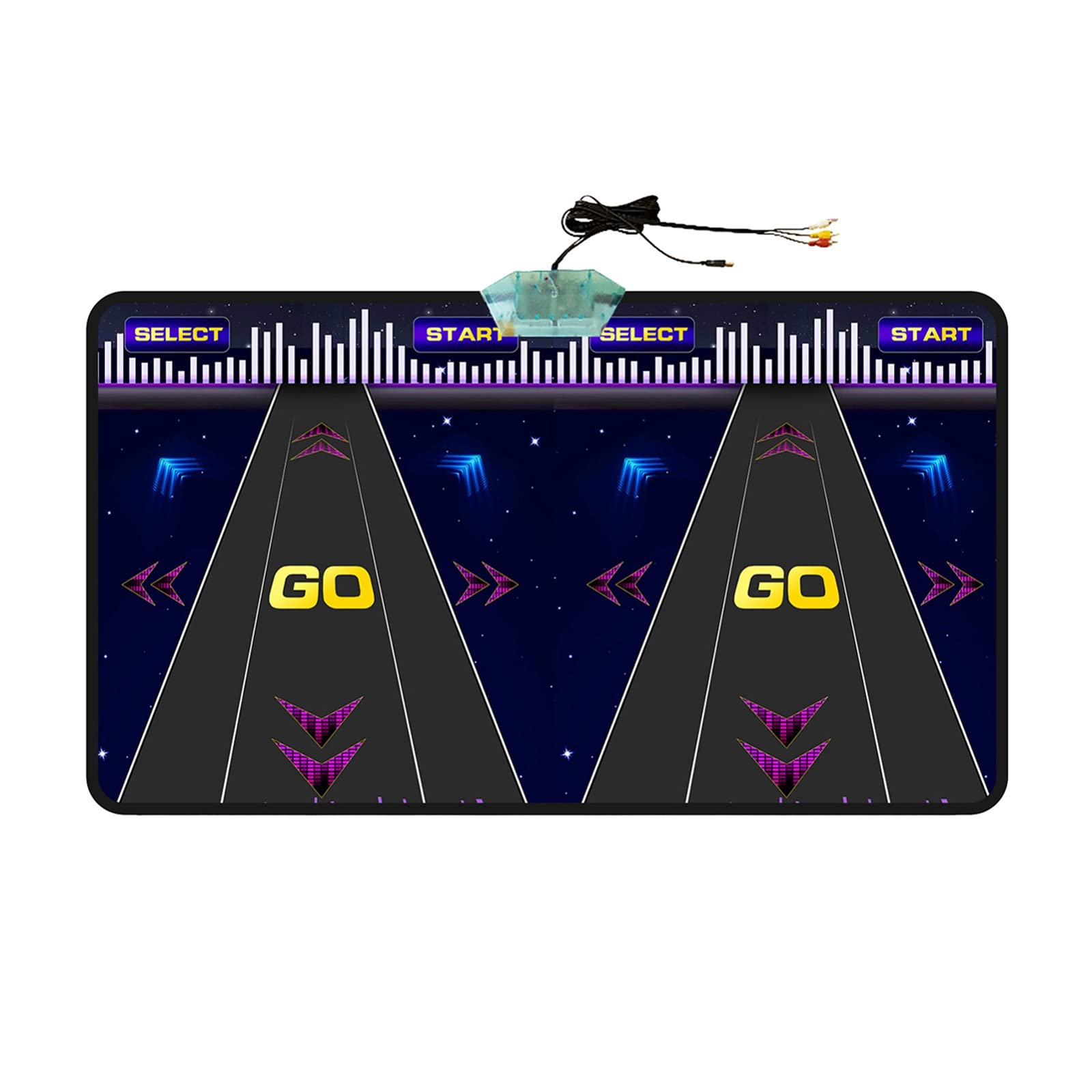 Non-Slip Dance Mat for Kids & Adults - Portable Musical Dancing Game Yoga Mat with Cushion Feeling - Perfect for Indoor Dance Practice, Yoga, Fitness & Party Games (Color: Blue)