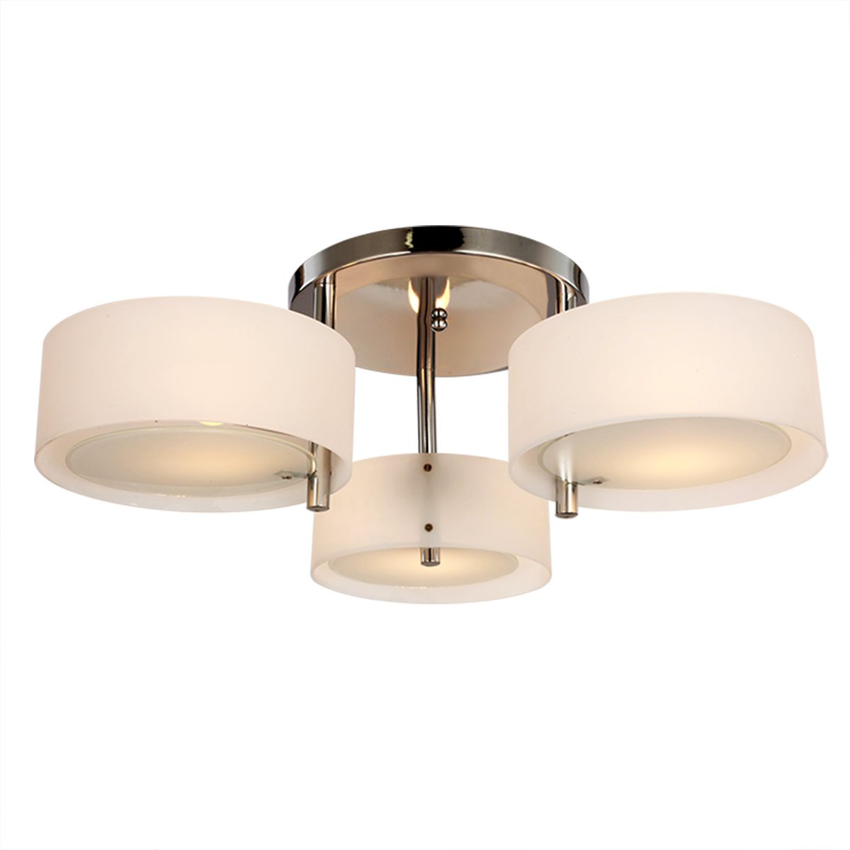 Modern Acrylic Ceiling Chandelier Light Fixture with 3 Lights - Elegant Dining Room & Bedroom Lighting for Home Decor