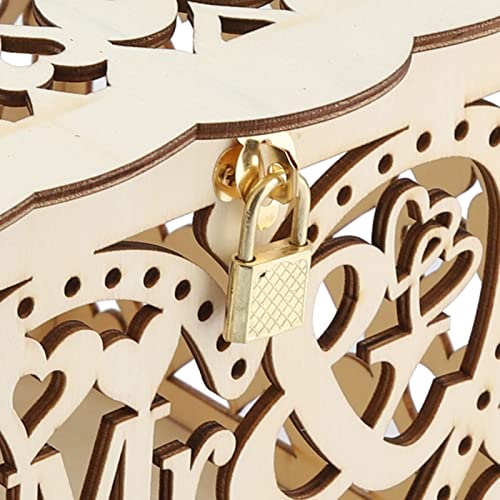 Elegant Wedding Card Box with Lock & Key - DIY Money Gift Holder for Weddings, Anniversaries & Special Events | Perfect for Reception Decor & Gift Collection