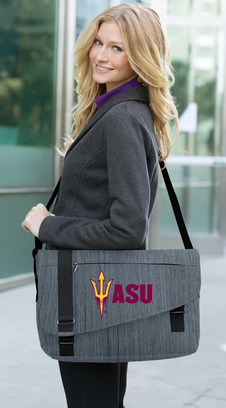 Premium ASU Laptop Messenger Bag - Official Arizona State University Themed College Backpack for Students & Alumni | Perfect for Campus, Work & Travel