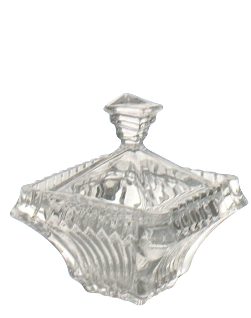 Premium Glass Candy and Sugar Bowl with Lid - 5.25