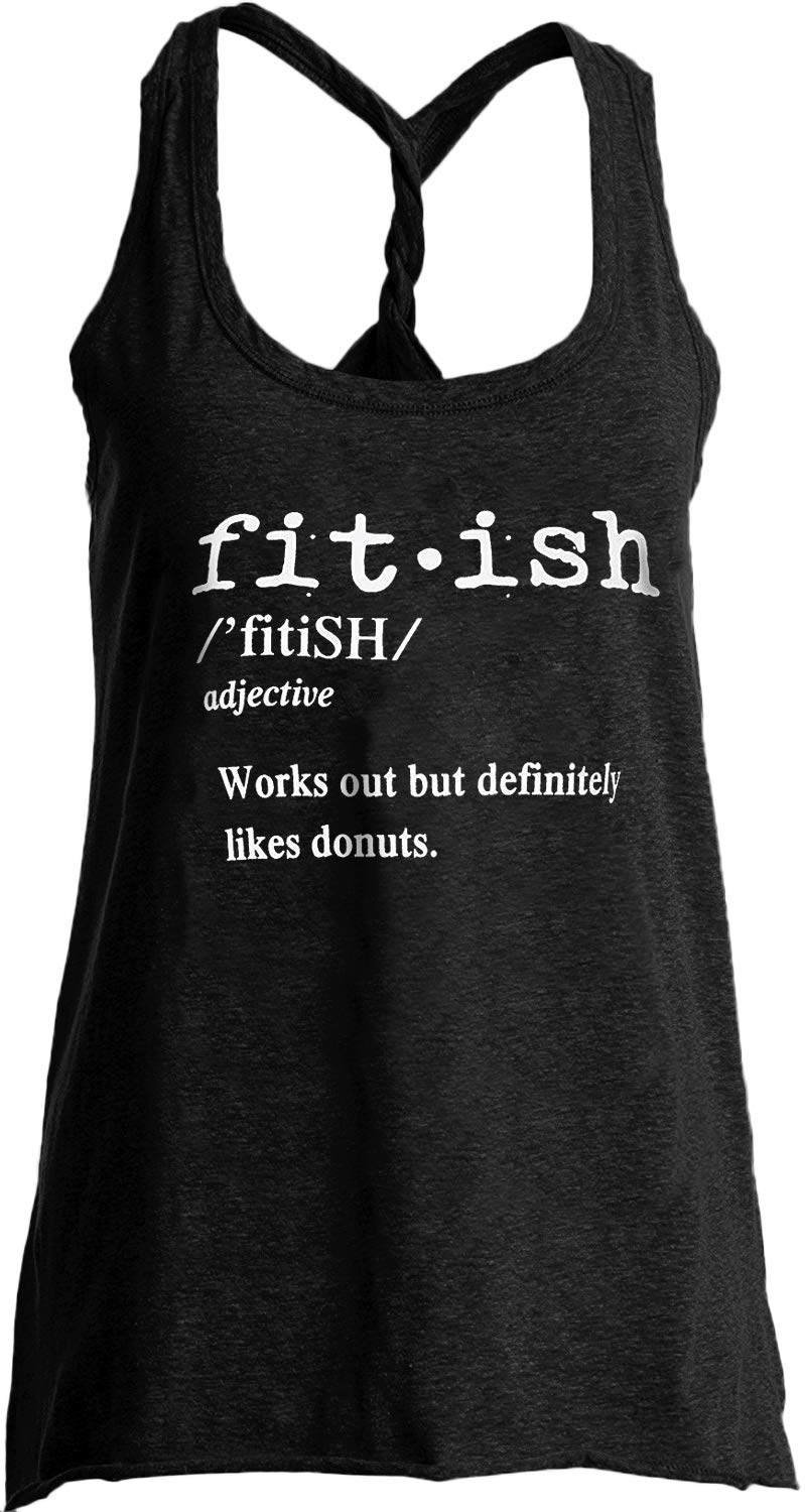 IRISGOD Women's Workout Tank Top - Summer Graphic Twisted Back Sleeveless Gym Shirt for Yoga, Running & Fitness Training