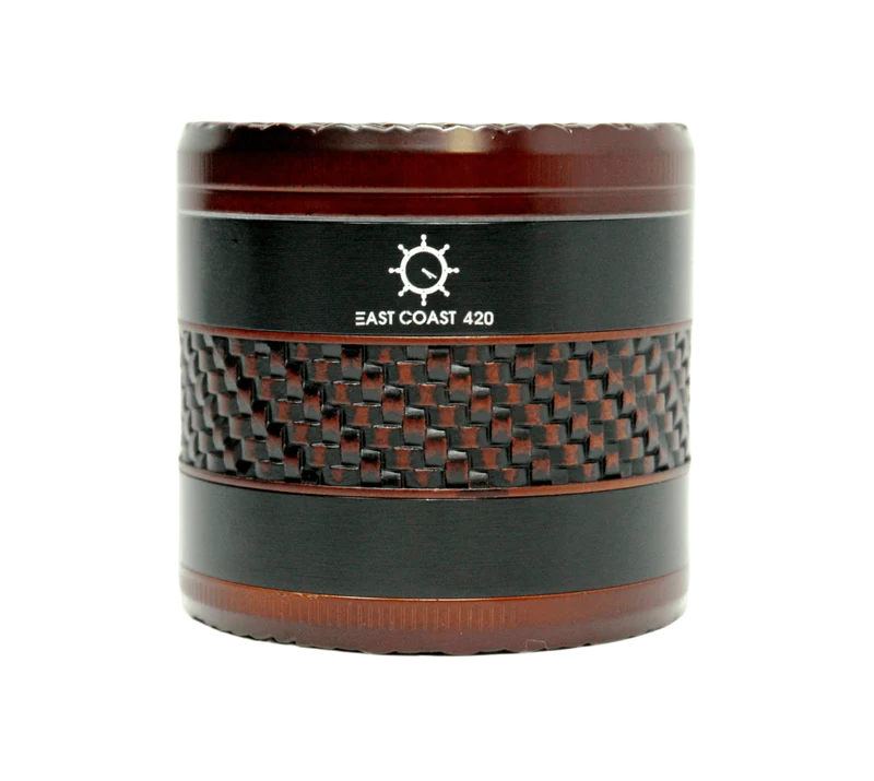 Premium EC420 Wooden 4-Piece Grinder - 63mm Natural Wood Style for Herbs & Spices - Perfect for Home Use, Travel & Outdoor Adventures (Black)