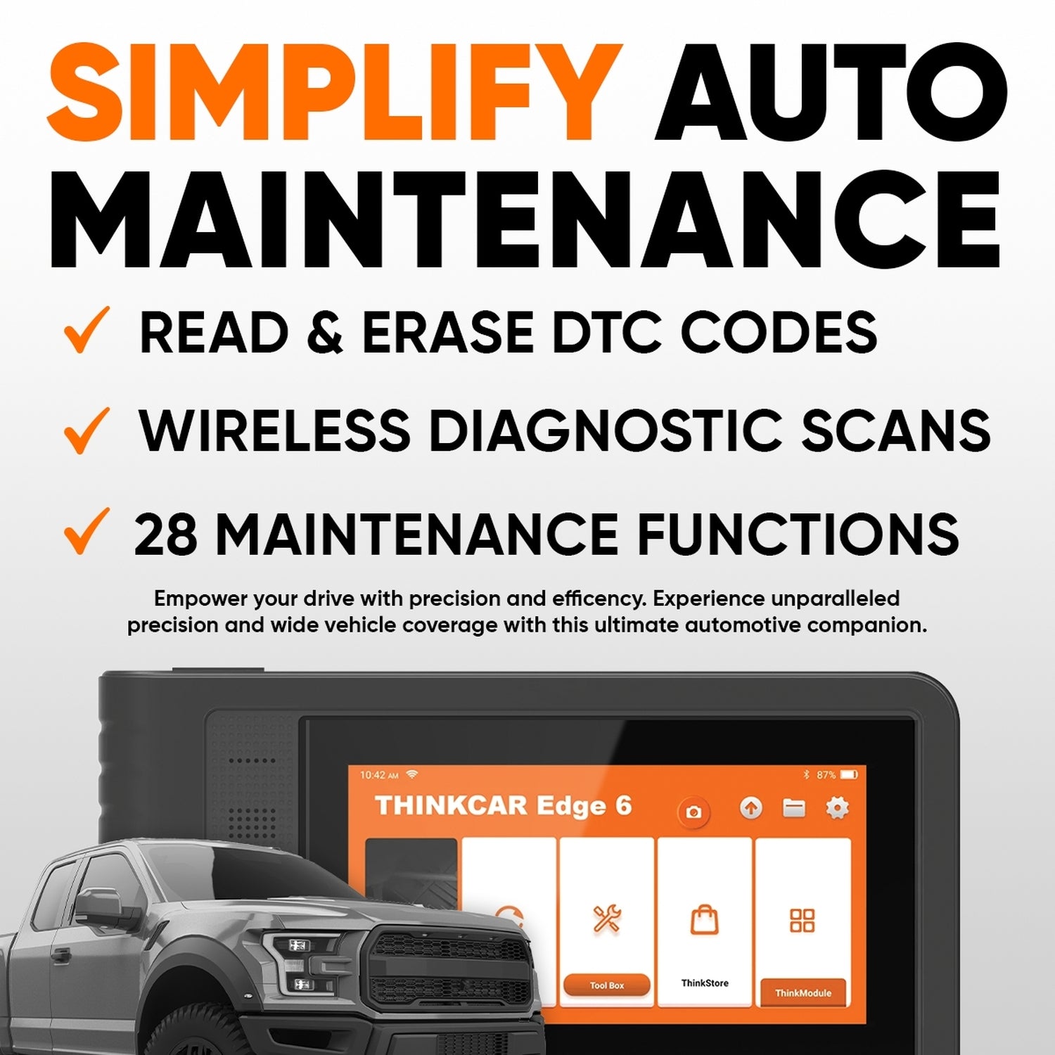 EDGE 6 OBD2 Scanner - Professional Car Diagnostic Tool for Engine Fault Code Reader & Vehicle Health Check - Perfect for Mechanics & DIY Auto Repairs at Home or Garage