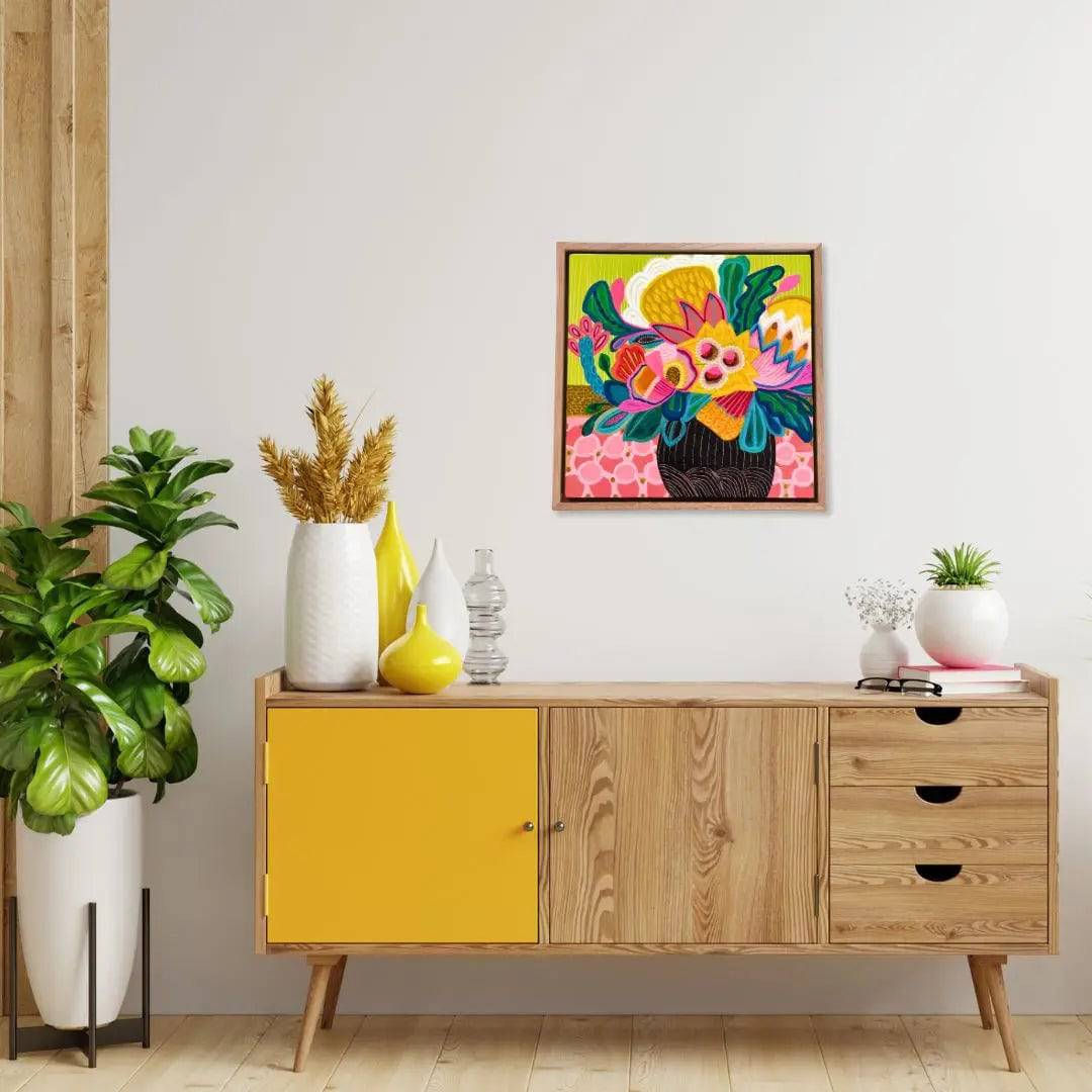Garden in Bloom Original Hand-Painted Canvas Art - Perfect for Home Decor, Living Room, Bedroom & Office Wall Art
