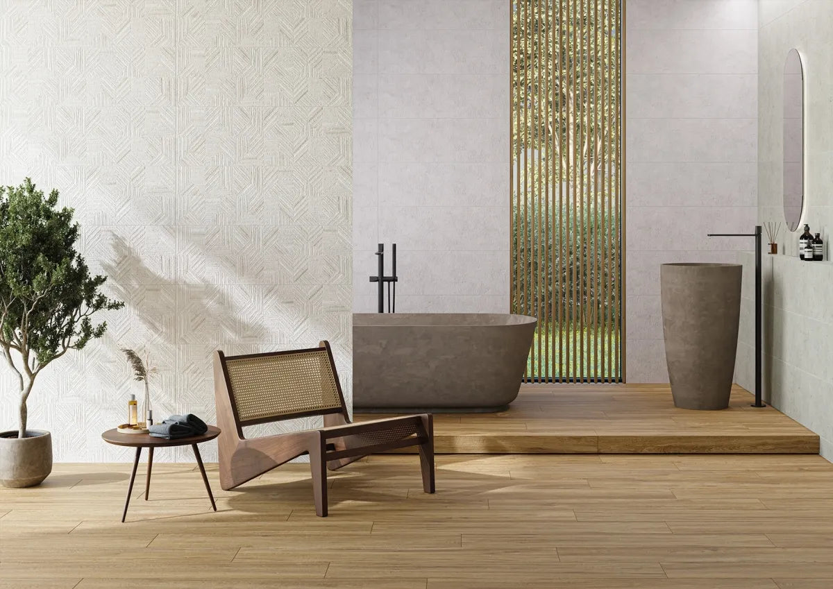 KERABEN BOTANICAL Wall Coverings - 12x36 Inch Peel and Stick Wallpaper (11.65 Sqft per Box, 4 Panels per Box, 51 Boxes per Pallet) - Perfect for Home Decor, Bedroom, Living Room & Office Renovation