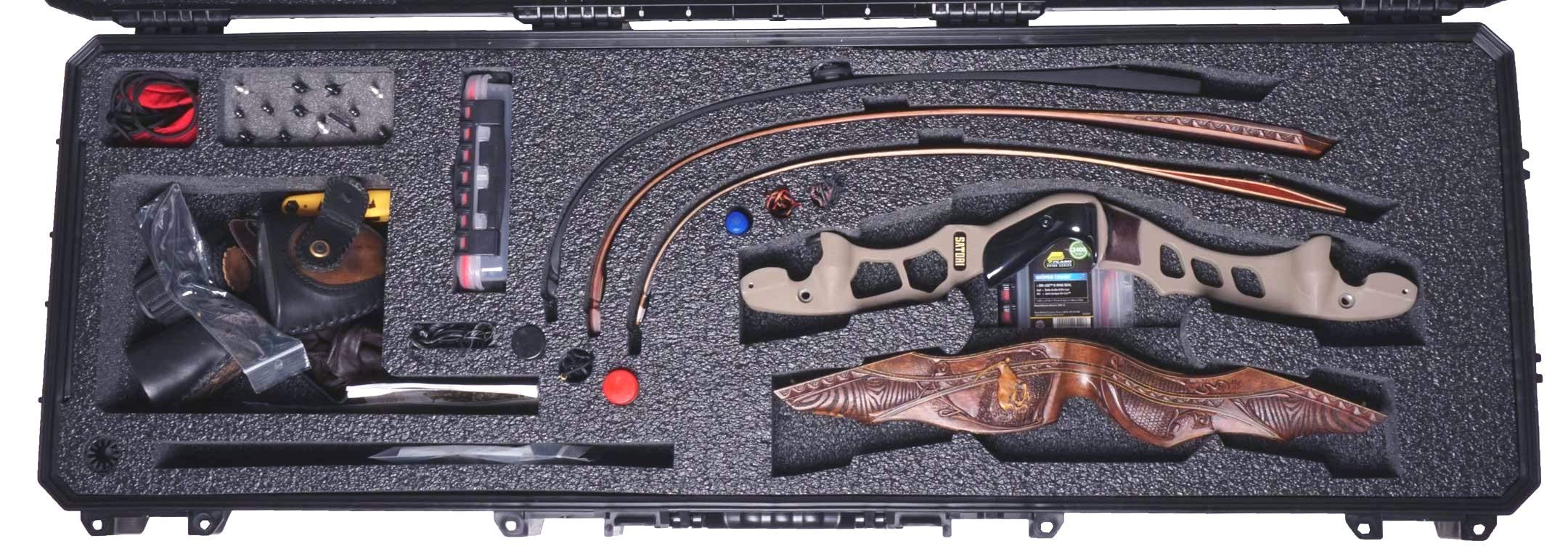 Waterproof Recurve Bow Case with 2 Accessory Boxes – Durable Protection for Archery Equipment – Perfect for Outdoor Hunting & Target Practice