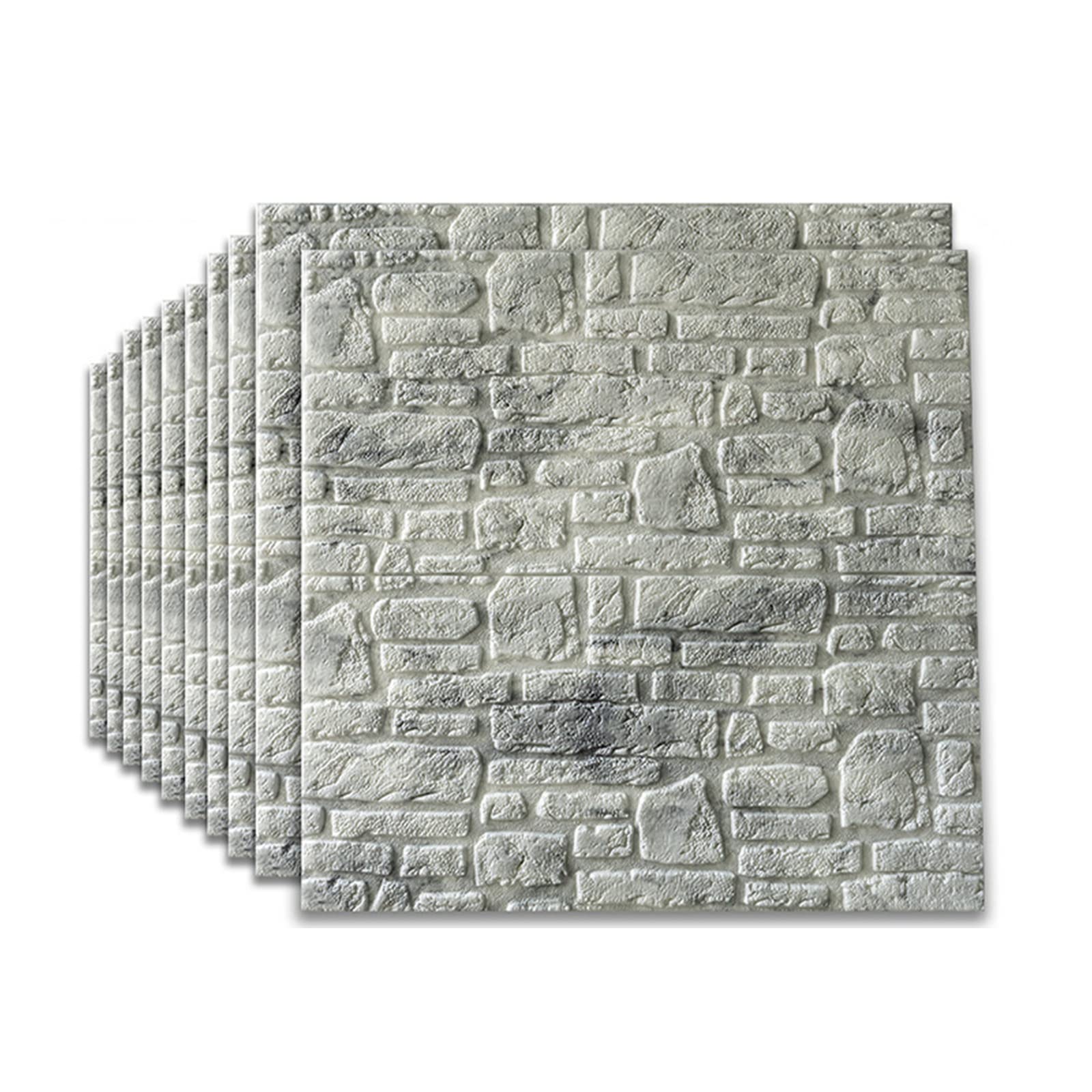3D Foam Brick Wallpaper - Self-Adhesive 8MM Thick Peel and Stick Wall Panels - Embossed Brick & Stone Texture - DIY Home Décor for Living Room, Bedroom, Office (10/20 Pcs) - Perfect for Accent Walls, Feature Walls & Home Renovation Projects
