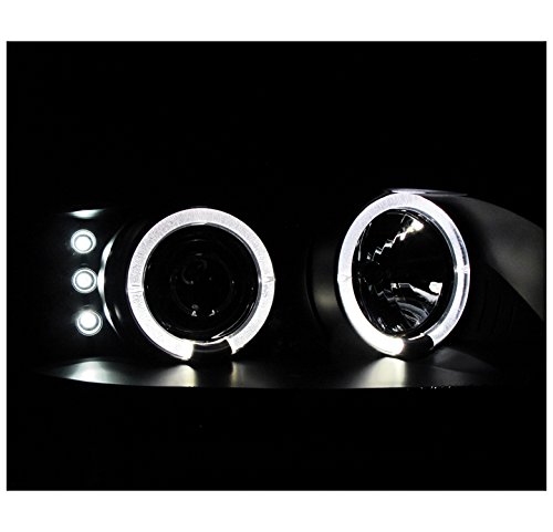 Pontiac GTO Halo LED Projector Headlights - Black Angel Eye HID Replacement Lamps for Coupe 2Dr | High Visibility Night Driving & Custom Car Upgrades