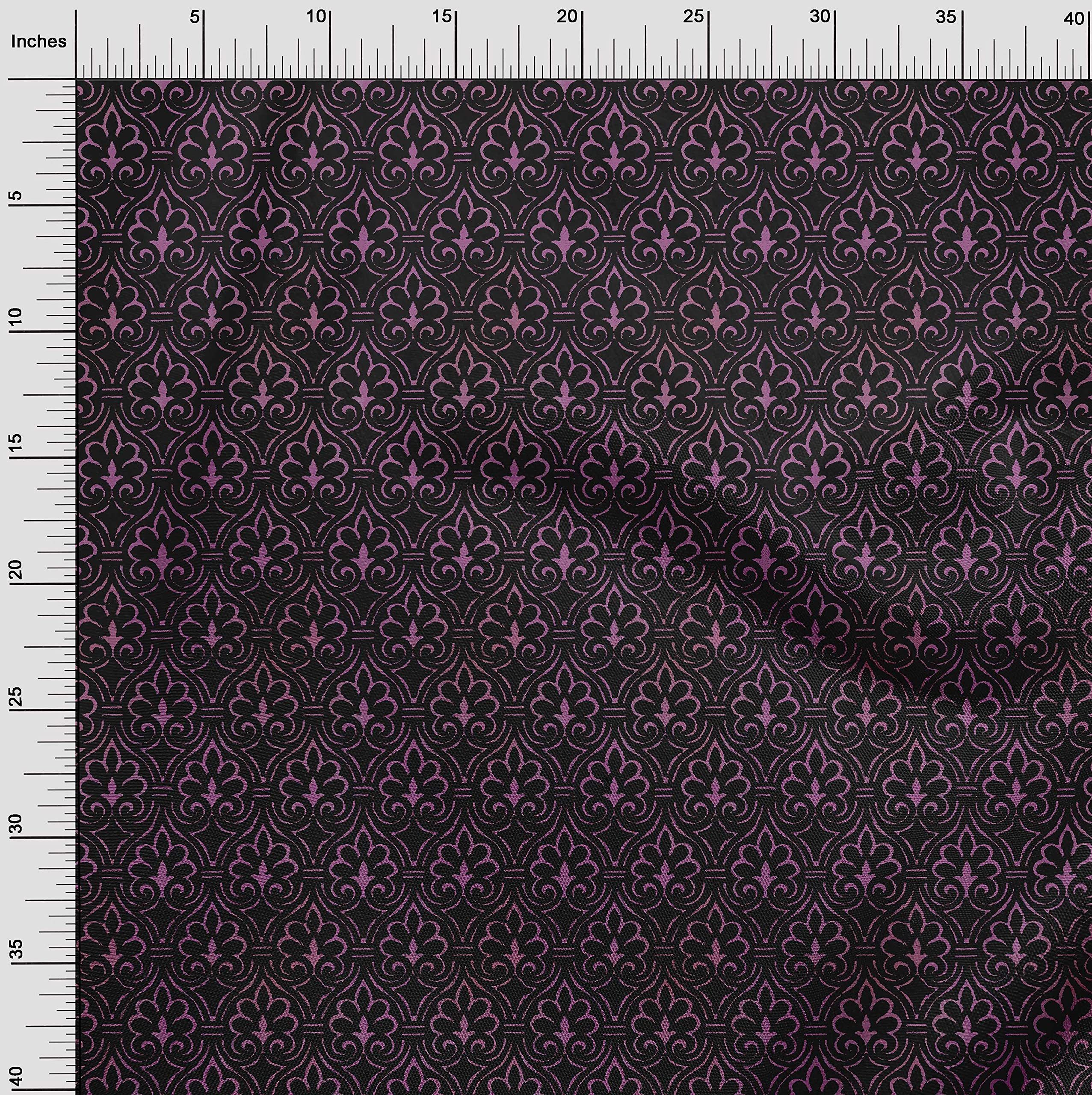 oneOone Rayon Pink Printed Fabric by The Yard - 56 Inch Wide Sewing Material for DIY Clothing, Dresses & Home Decor Projects | Soft Textile for Quilting, Crafts & Fashion Design