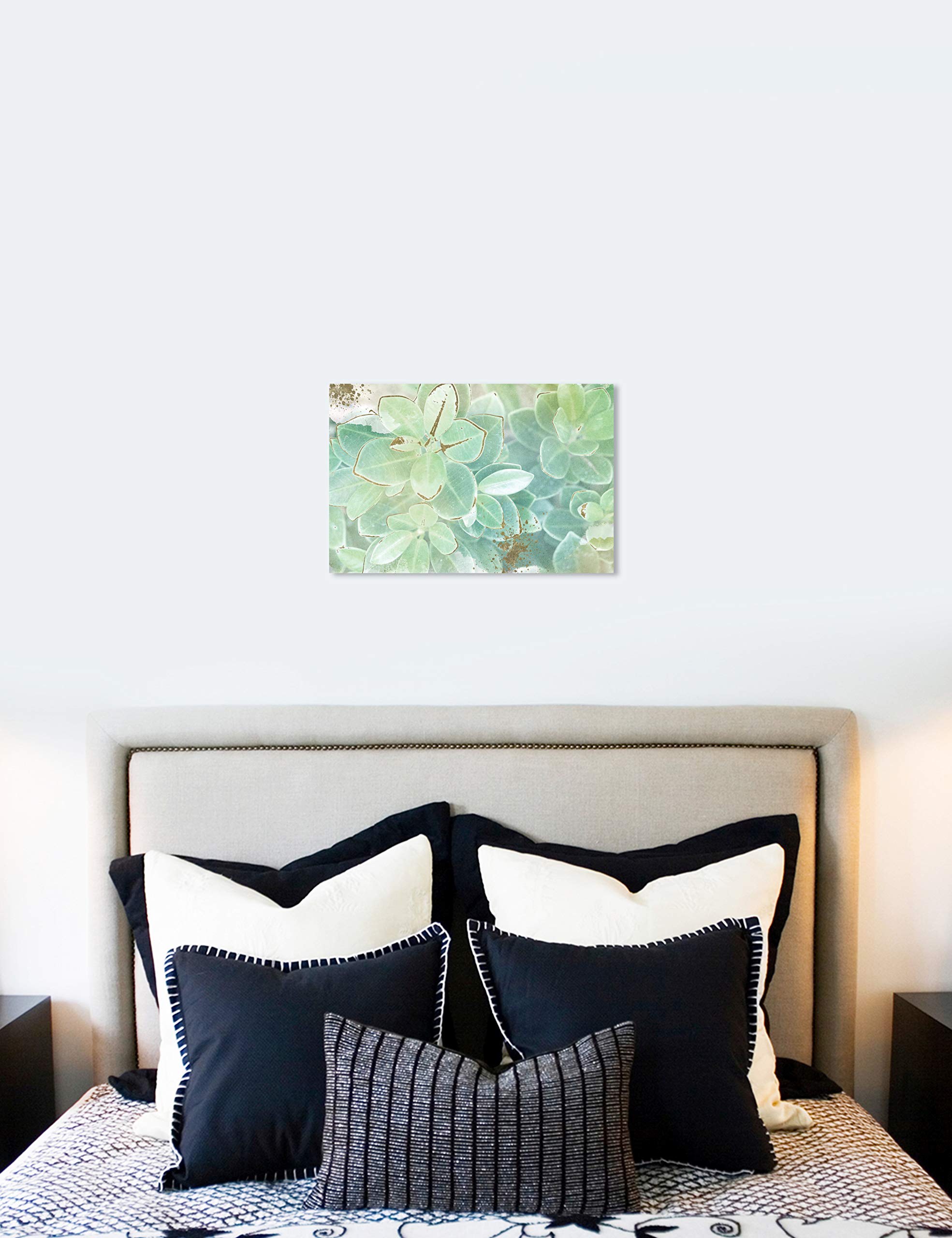 Soft Leaves Botanical Wall Art Canvas Print - 30