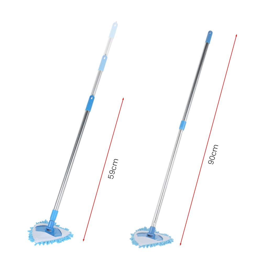 180 Degree Rotatable Adjustable Triangular Cleaning Mop - Multi-Surface Floor, Wall & Ceiling Cleaner for Home, Kitchen, Bathroom | Lightweight & Ergonomic Design for Easy Cleaning