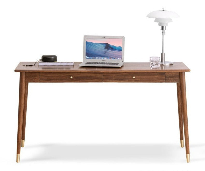 Premium Black Walnut Solid Wood Office Desk - Handcrafted Executive Workstation for Home & Business | Perfect for Remote Work, Study & Professional Workspaces