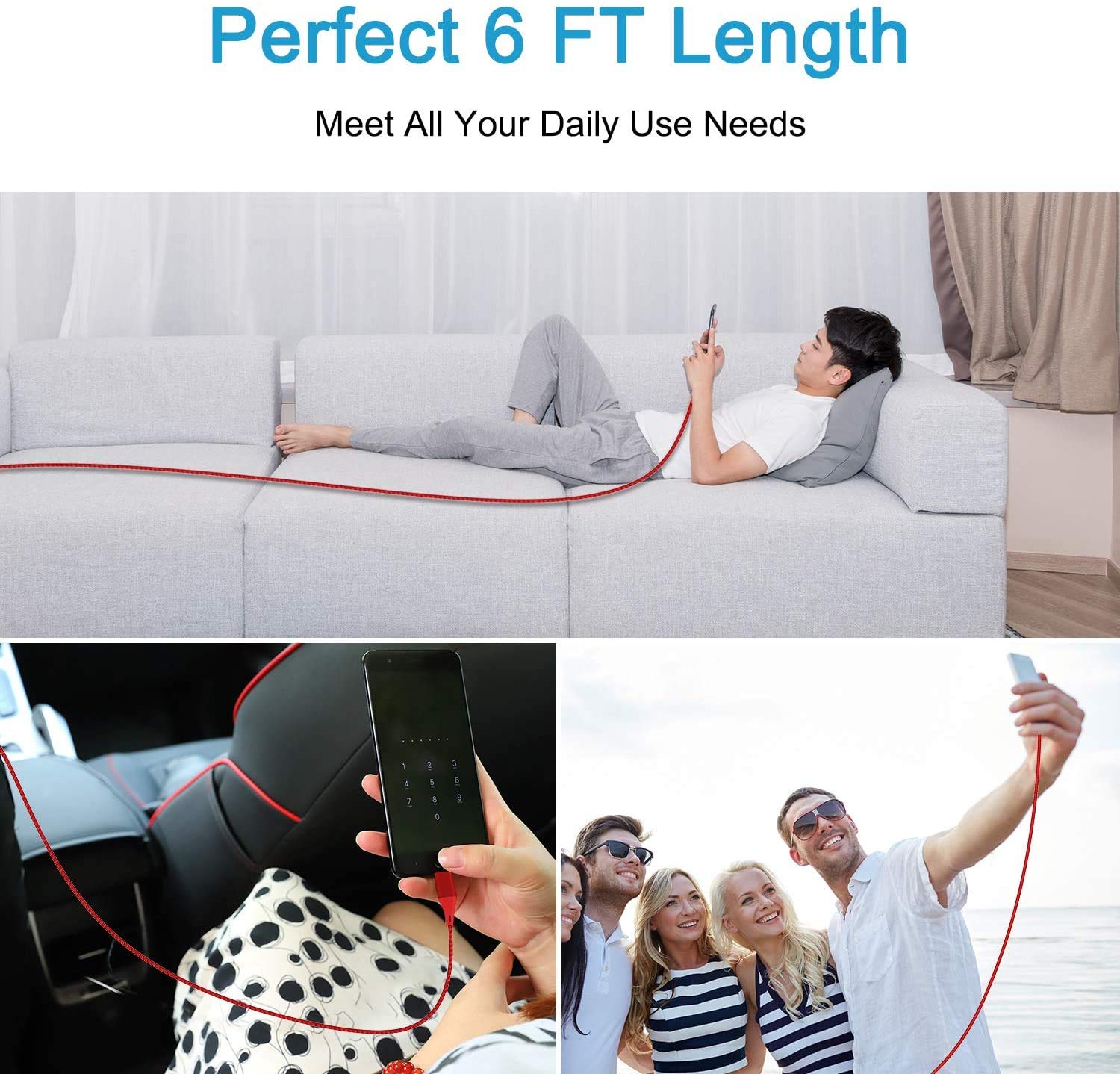 Apple MFi Certified USB C to Lightning Cable 3.3FT - Fast Charging Cable for iPhone 14/13/12/11/X/8 - Type C to Lightning Charger Compatible with iPhone, iPad - Perfect for Home, Office & Travel Charging