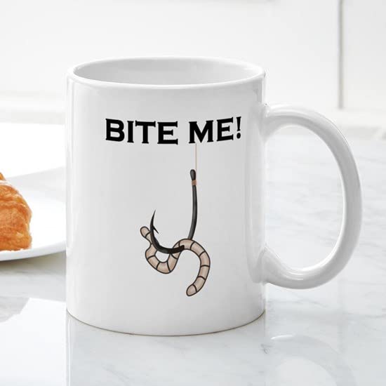 Bite Me! 11 oz Ceramic Coffee Mug (325 ml) - Funny Sarcastic Gift for Office, Home & Coffee Lovers - Perfect for Tea, Hot Chocolate & Morning Brews