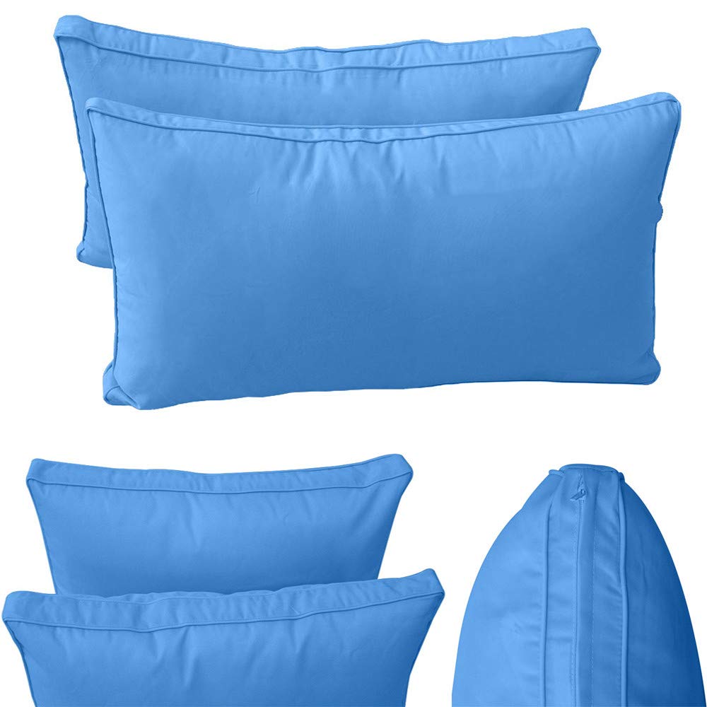 Prolinemax Outdoor Style 2 Twin-XL Piped Trim Daybed Mattress Bolster Pillow Fitted Sheet Cover - Waterproof & Breathable Fabric - Perfect for Patio, Sunroom, and Outdoor Furniture Protection