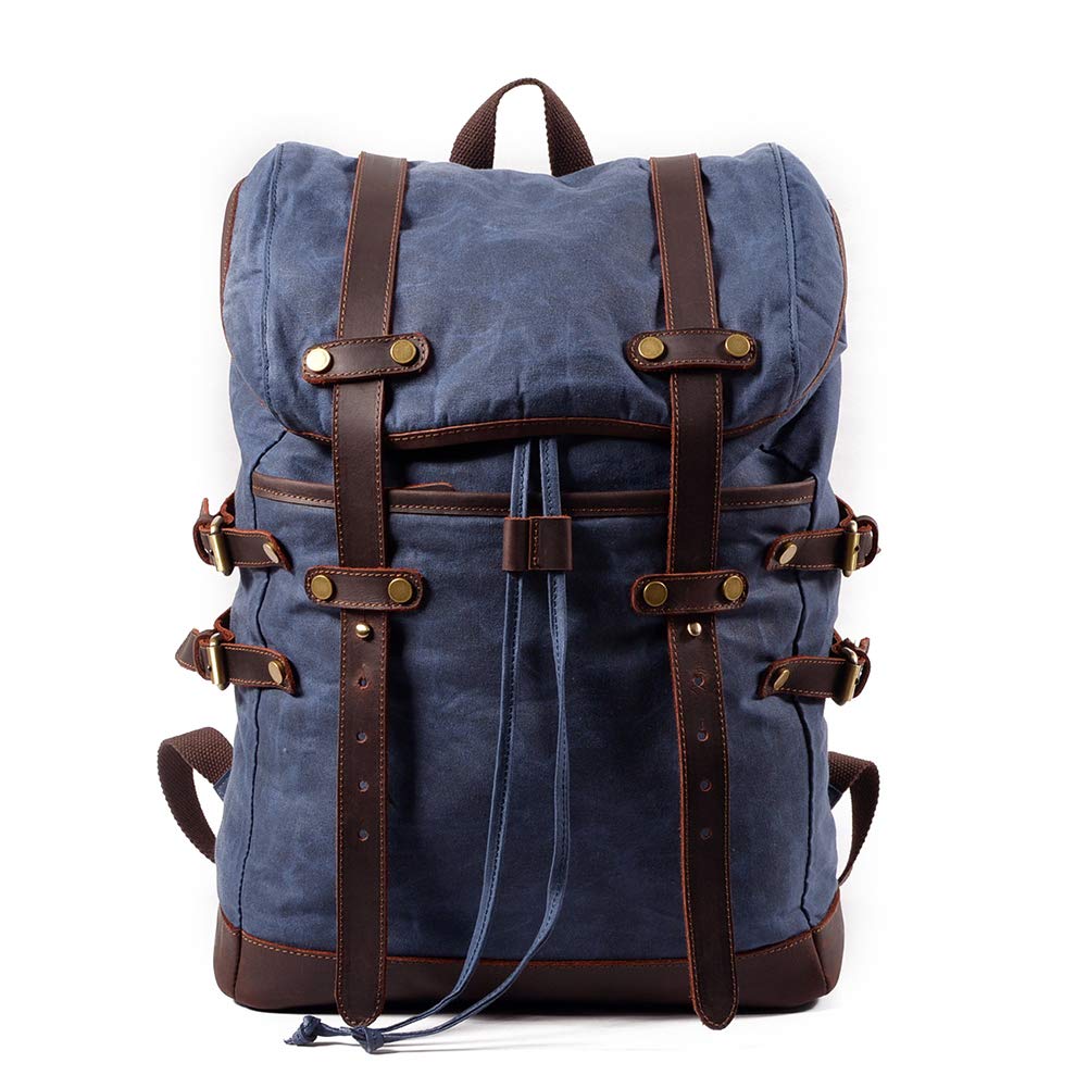 Vintage Waterproof Canvas Laptop Backpack - 17