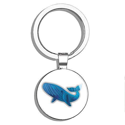 Blue Whale Double Sided Stainless Steel Keychain - Durable Key Ring Holder with Car Key Finder | Perfect for Home, Office & Travel Organization