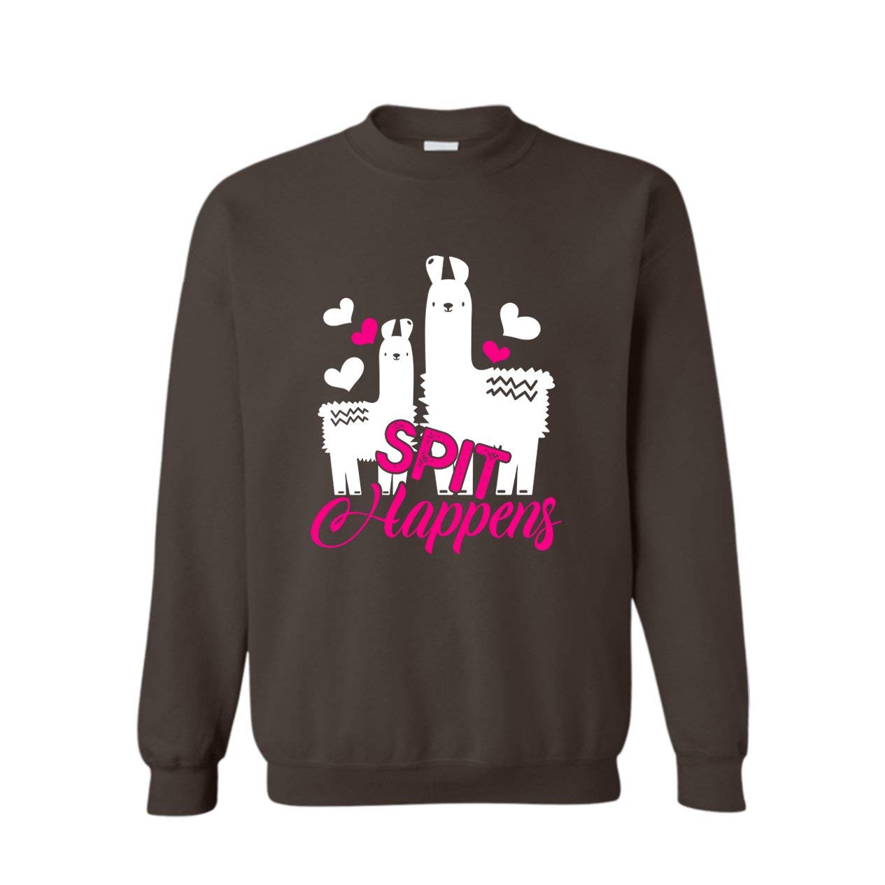 Funny Garlic Llama Spit Happens Graphic Men's Sweatshirts & Women's T-Shirts - Perfect for Casual Wear, Gifts, and Humor Lovers