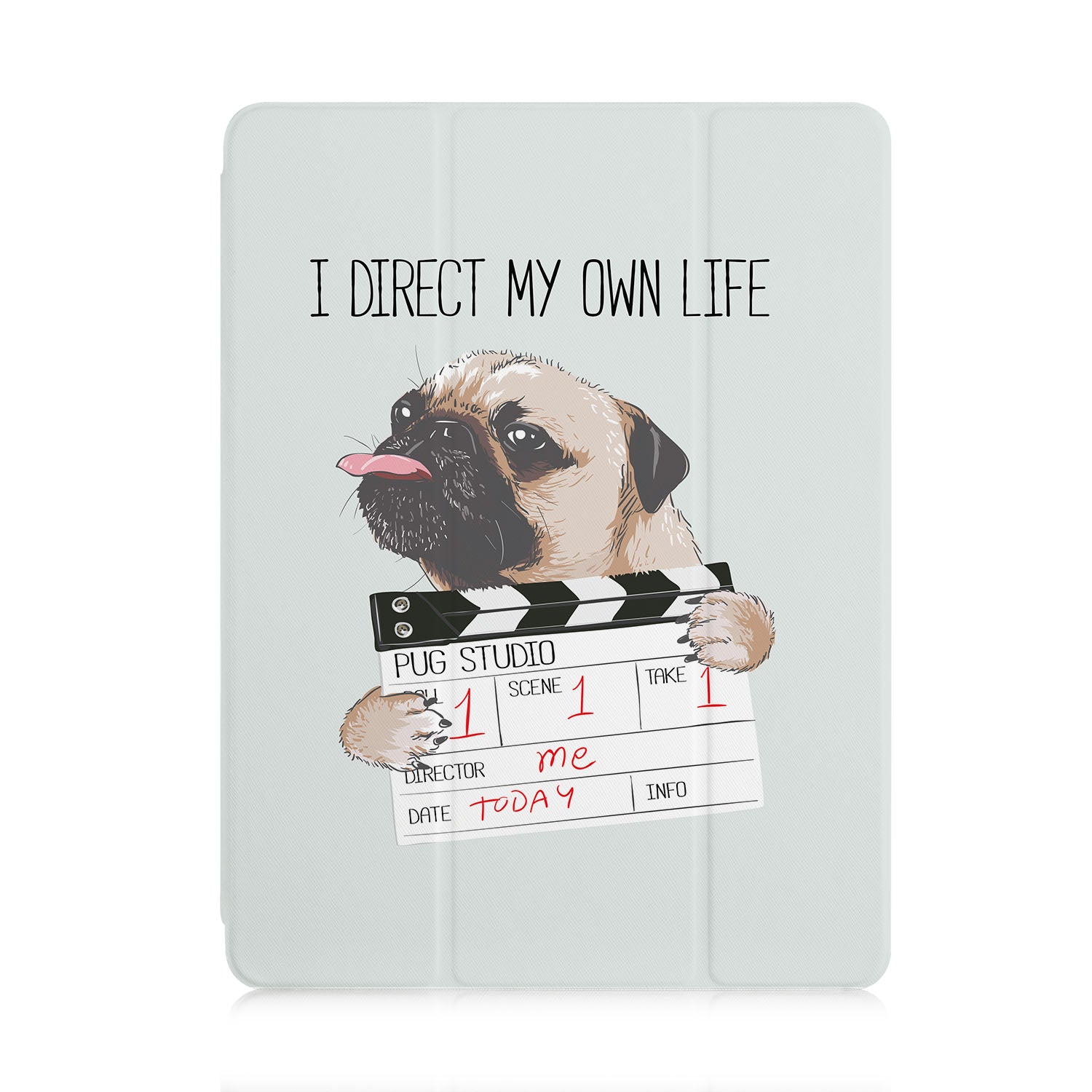 Premium iPad Trifold Case with Cute Dog Design - Slim Protective Cover for iPad 6/7/8/9/Air/Pro | Perfect for Work, School & Travel Accessories