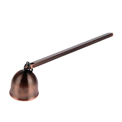 Premium Stainless Steel Bell-Shaped Candle Snuffer - 1-Pack Wick Flame Extinguisher Tool for Candle Lovers (Red Bronze) | Perfect for Home Decor, Spa Relaxation & Romantic Dinner Accessories