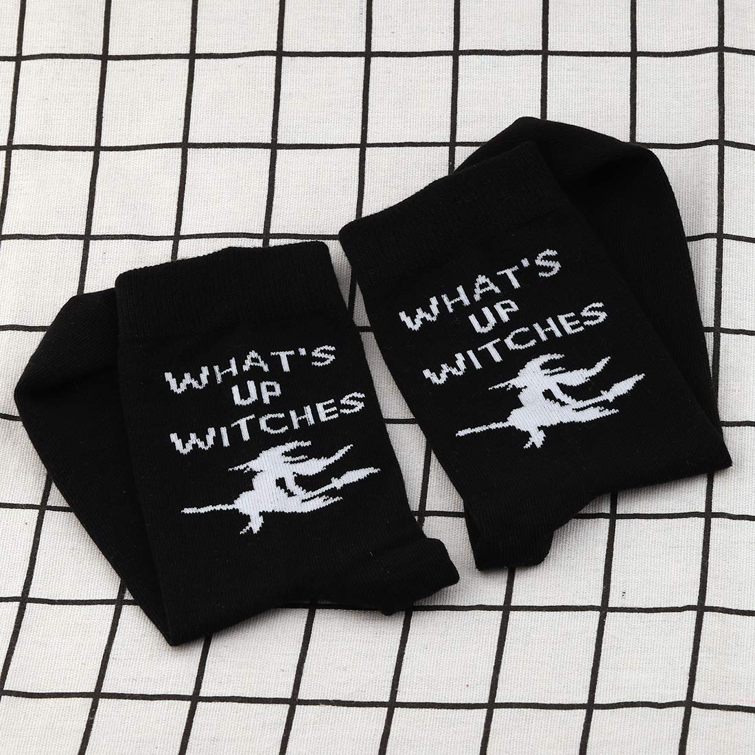 JXGZSO Funny Witches Socks - Sarcastic BFF Halloween Gift - Perfect for Costume Parties, Witch Lovers & Spooky Celebrations