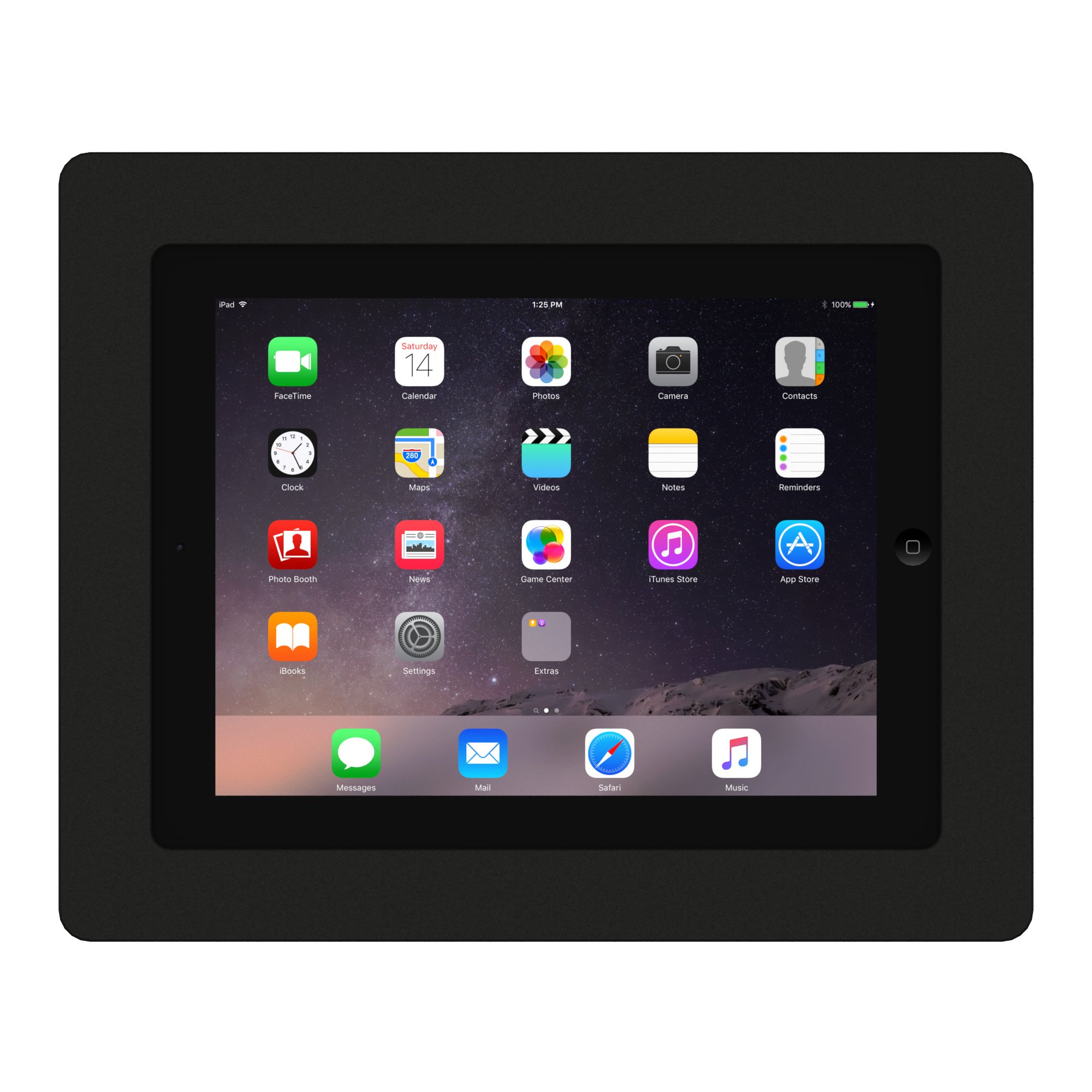 VidaMount Black VESA Mount Enclosure for iPad 2/3/4 - Universal Wall Mount Bracket for Home, Office & Classroom Use