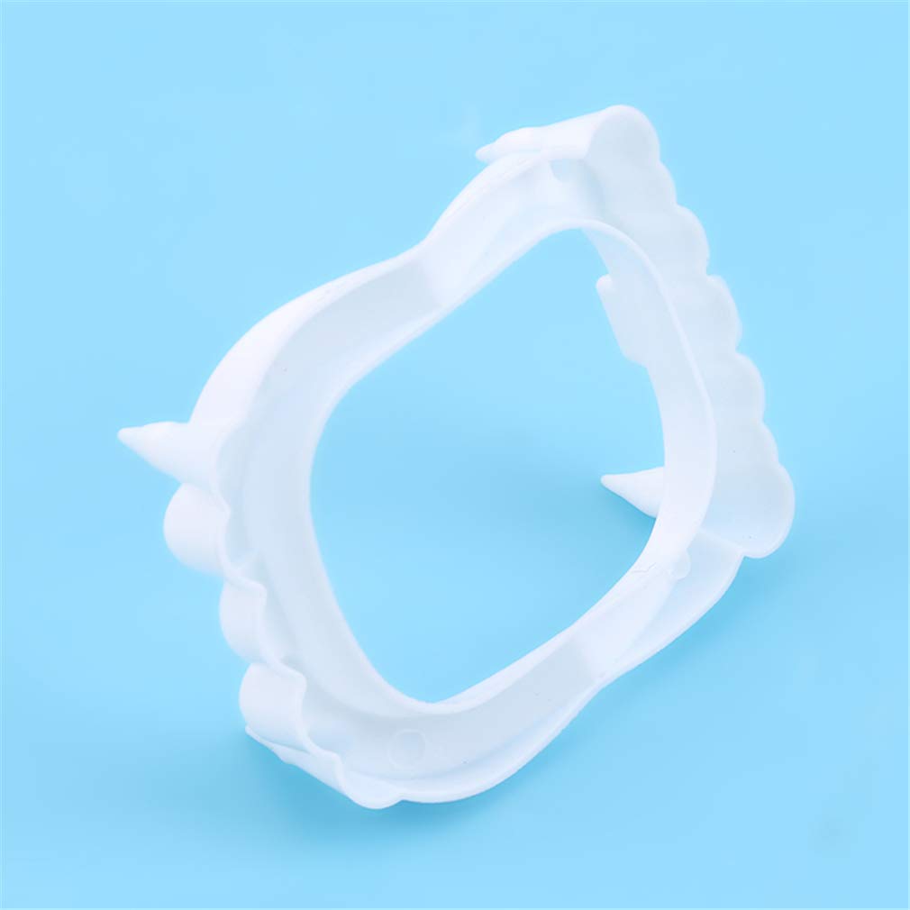GUAngqi Halloween Vampire Teeth - White Plastic Fangs with Blood Capsules (4 Pills) for Vampire Costume, Scary Party Props & Cosplay Accessories - Perfect for Halloween Parties, Horror Events and Theatrical Performances