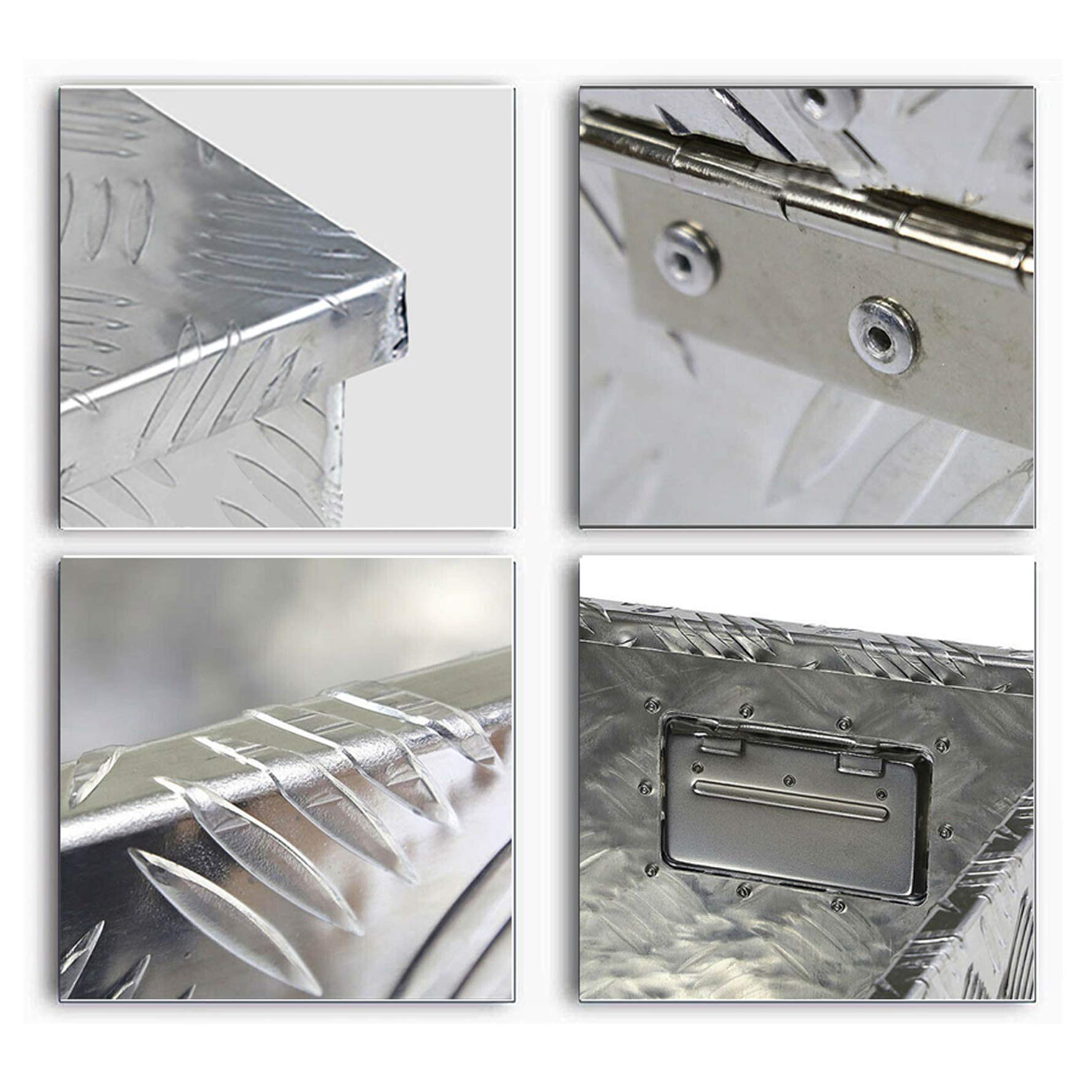 30 Inch Aluminum Tool Box with Lock - 1.5mm Thick Heavy Duty Storage Box for Trailer, Flatbed, RV & Truck | Secure Outdoor Equipment & Tool Organization