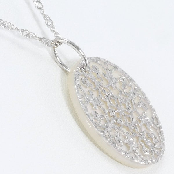 18K White Gold Shell Necklace for Women - Elegant Beach Jewelry Gift for Birthday, Anniversary & Wedding - Perfect for Summer Vacations & Coastal Styling