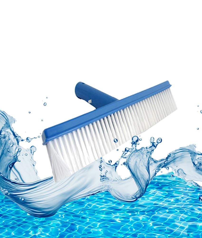 FibroPool Above Ground Swimming Pool Maintenance Kit - Telescoping Pole, Leaf Rake, Vacuum Head, Brush, Floating Chlorinator, Skimmer Net & Test Strips for Crystal Clear Water | Perfect for Backyard, Inflatable & Family Pools