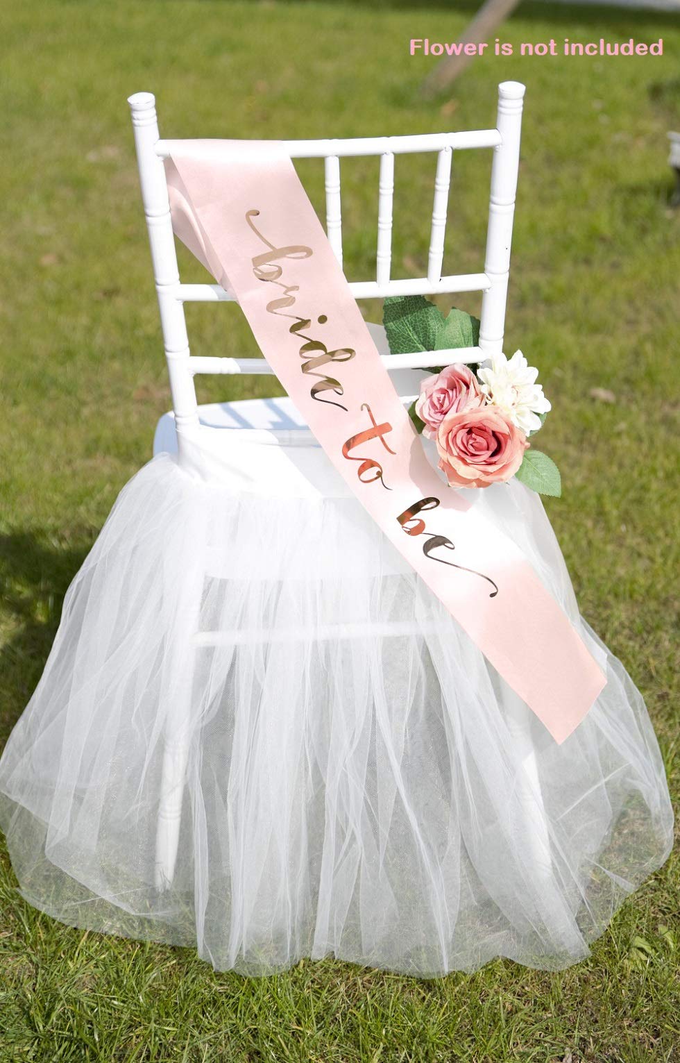 UNIQOOO White Tulle Tutu Chair Cover - 20