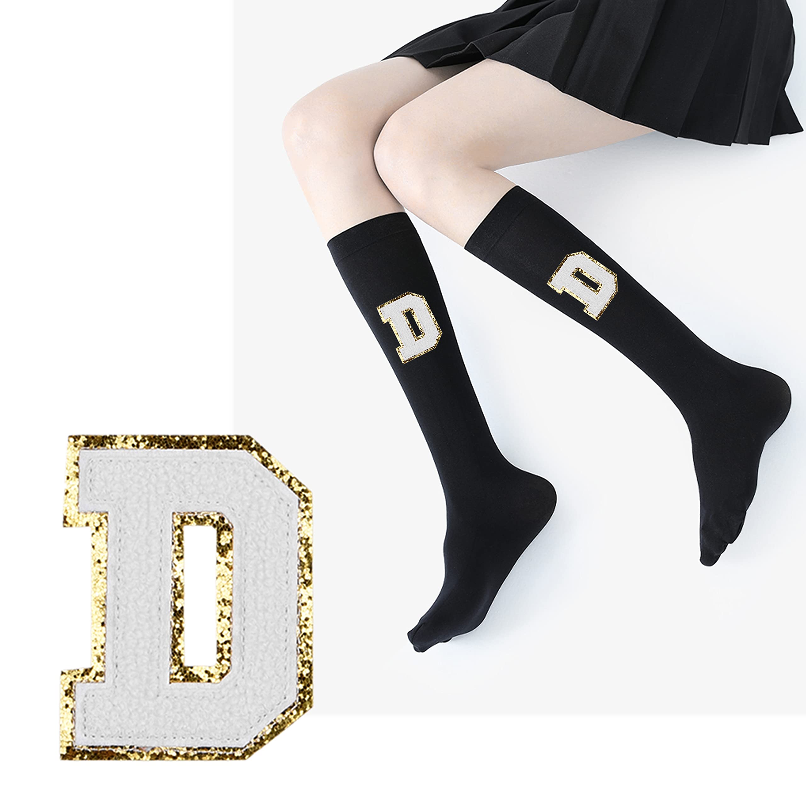 Kare & Kind Iron On Letter Patches - A-Z Alphabet Chenille Embroidered Patches for Clothing, Shirts, Uniforms, Jackets, Bags & Hats - DIY Sewing & Crafting Supplies - Perfect for Customizing Apparel, School Uniforms, Fashion Accessories & Handmade Gifts