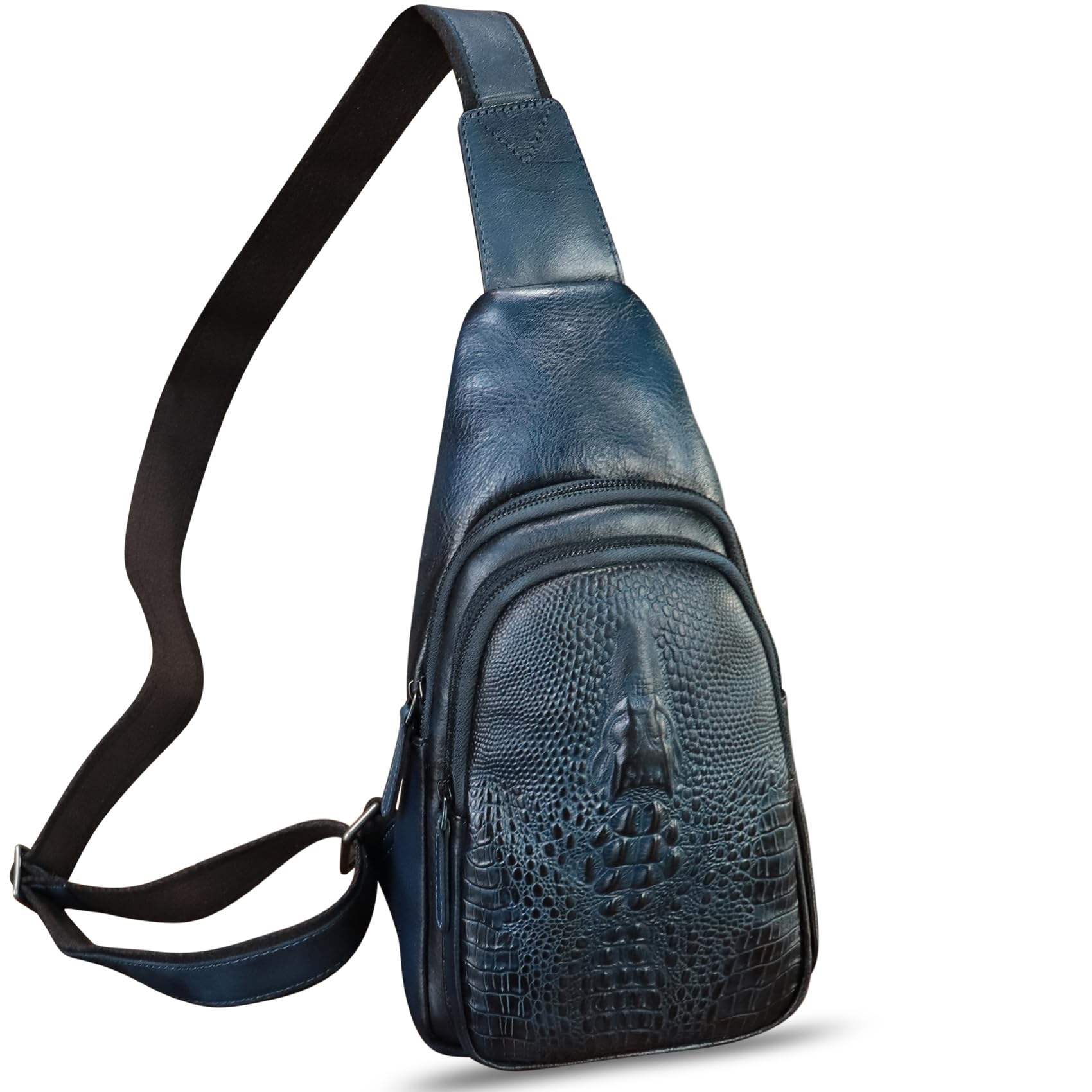 Genuine Leather Sling Bag for Women & Men - Real Leather Crossbody Backpack & Shoulder Purse - Durable Travel, Work & Everyday Use - Ideal for Commuting, Shopping & Outdoor Adventures