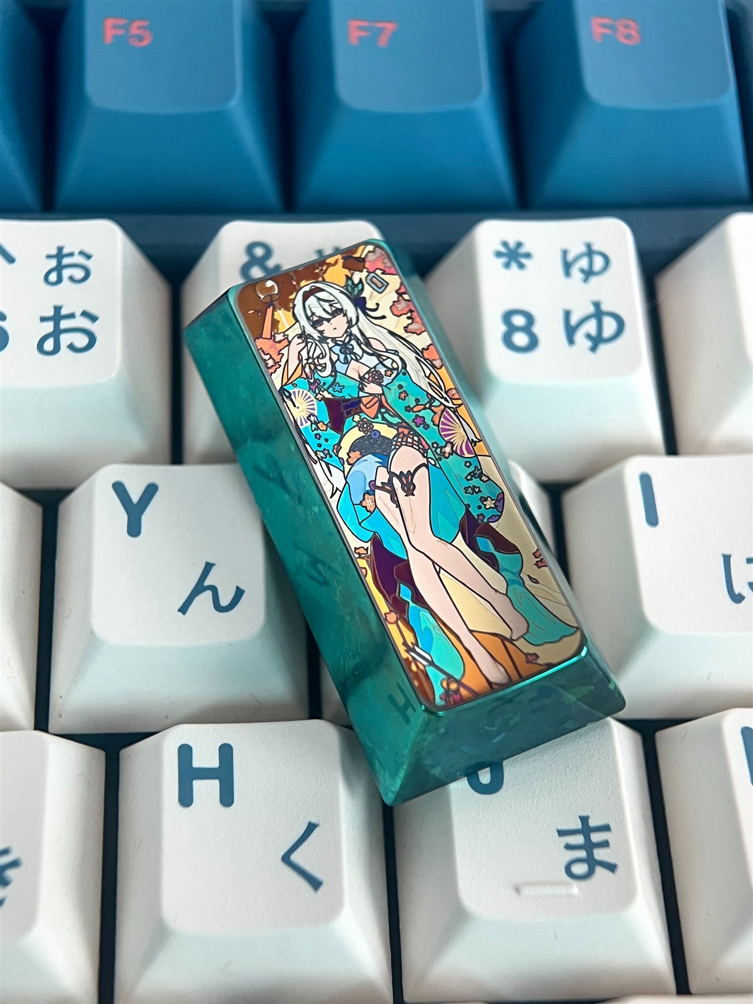 Honkai Star Rail Firefly Titanium Alloy 2U Vertical Keycap - Custom Mechanical Keyboard Keycap for Gaming & Typing | Perfect for PC, Laptop & Office Setup