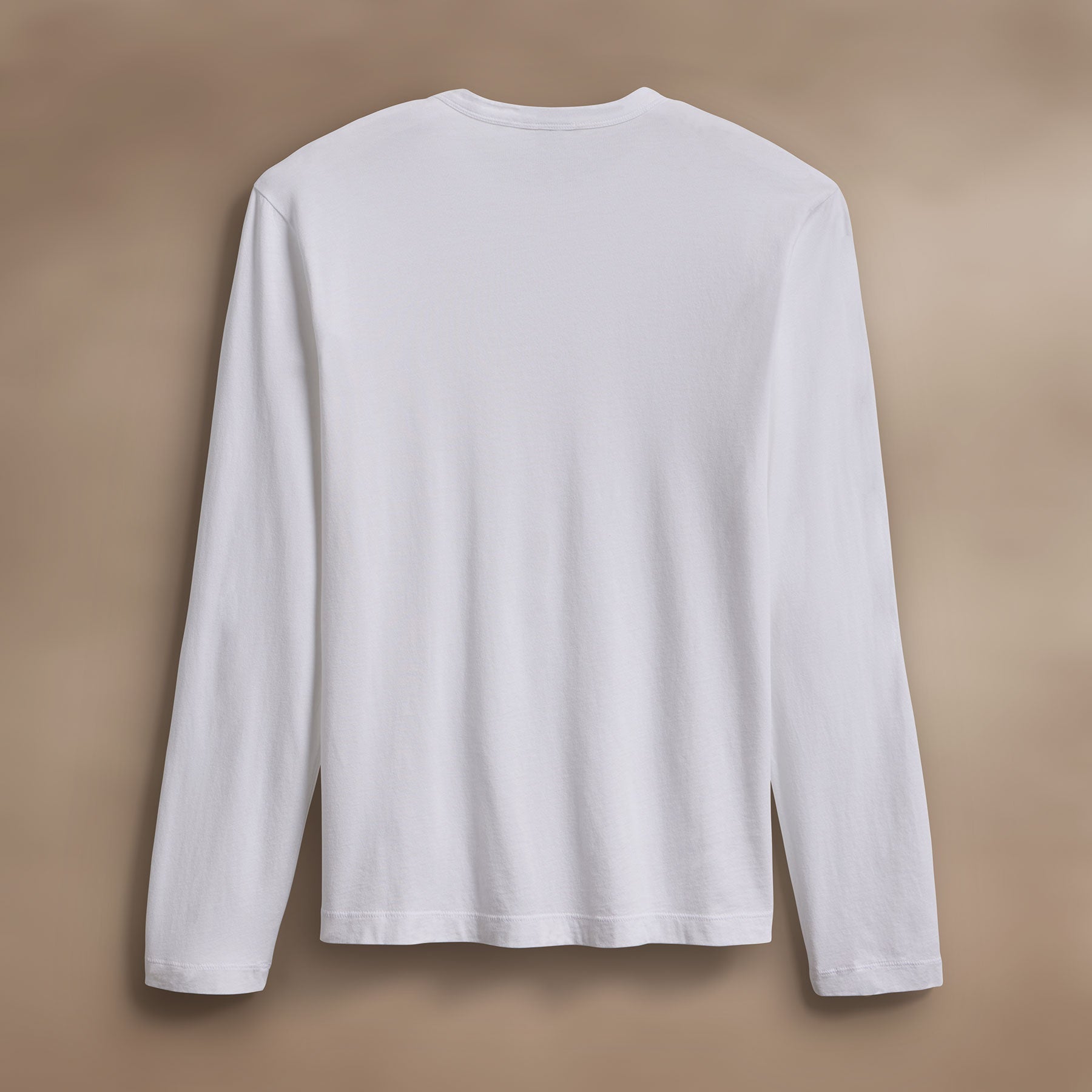 Brushed Lotus Long Sleeve Crew Neck T-Shirt for Women - Soft Cotton Comfort Fit Casual Top (White) | Perfect for Everyday Wear, Office & Weekend Outfits