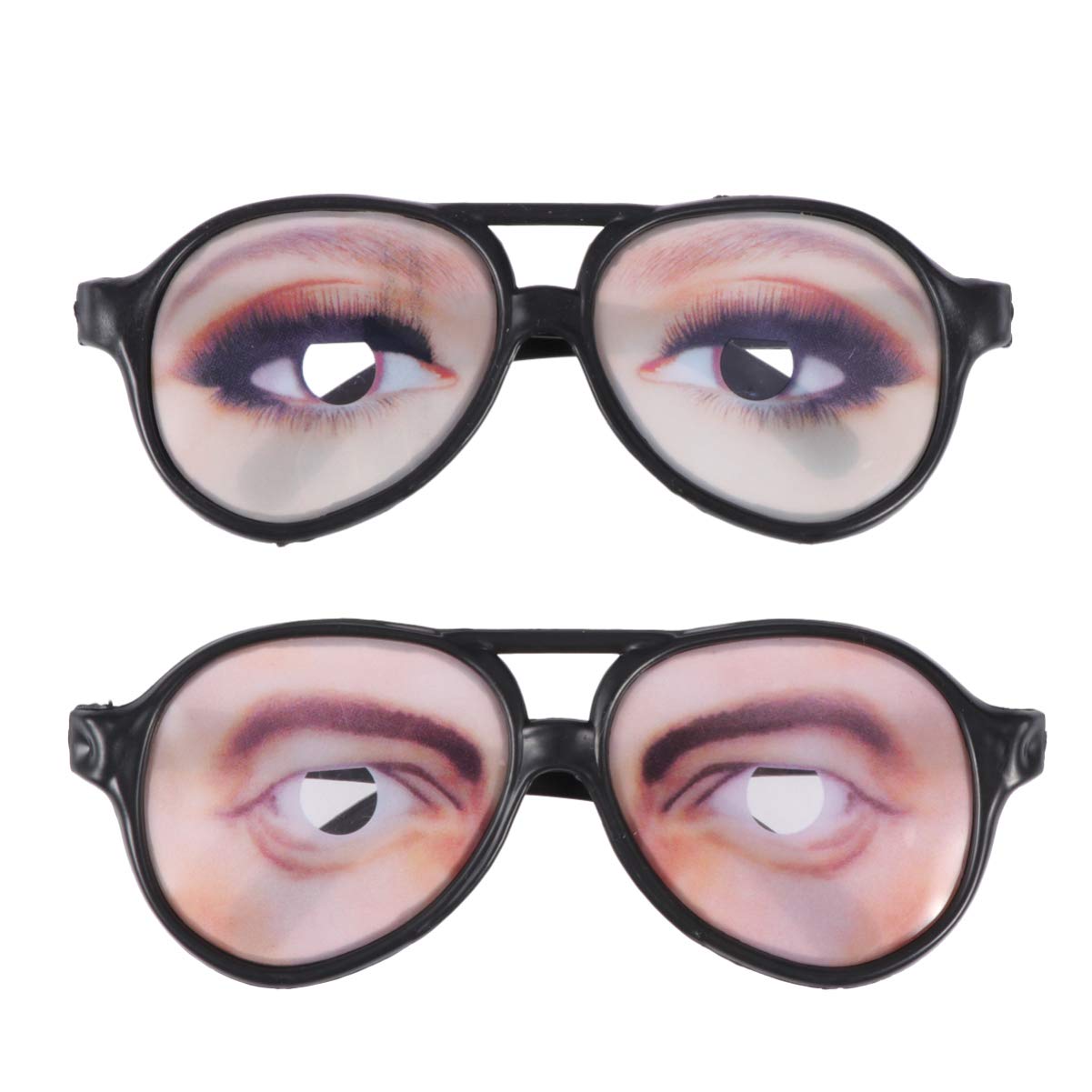 SOIMISS Funny Googly Eye Glasses - Crazy Disguise Eyewear for Halloween, Costume Parties & Dress-Up Props | Kids Outdoor Play & Joke Prank Accessories